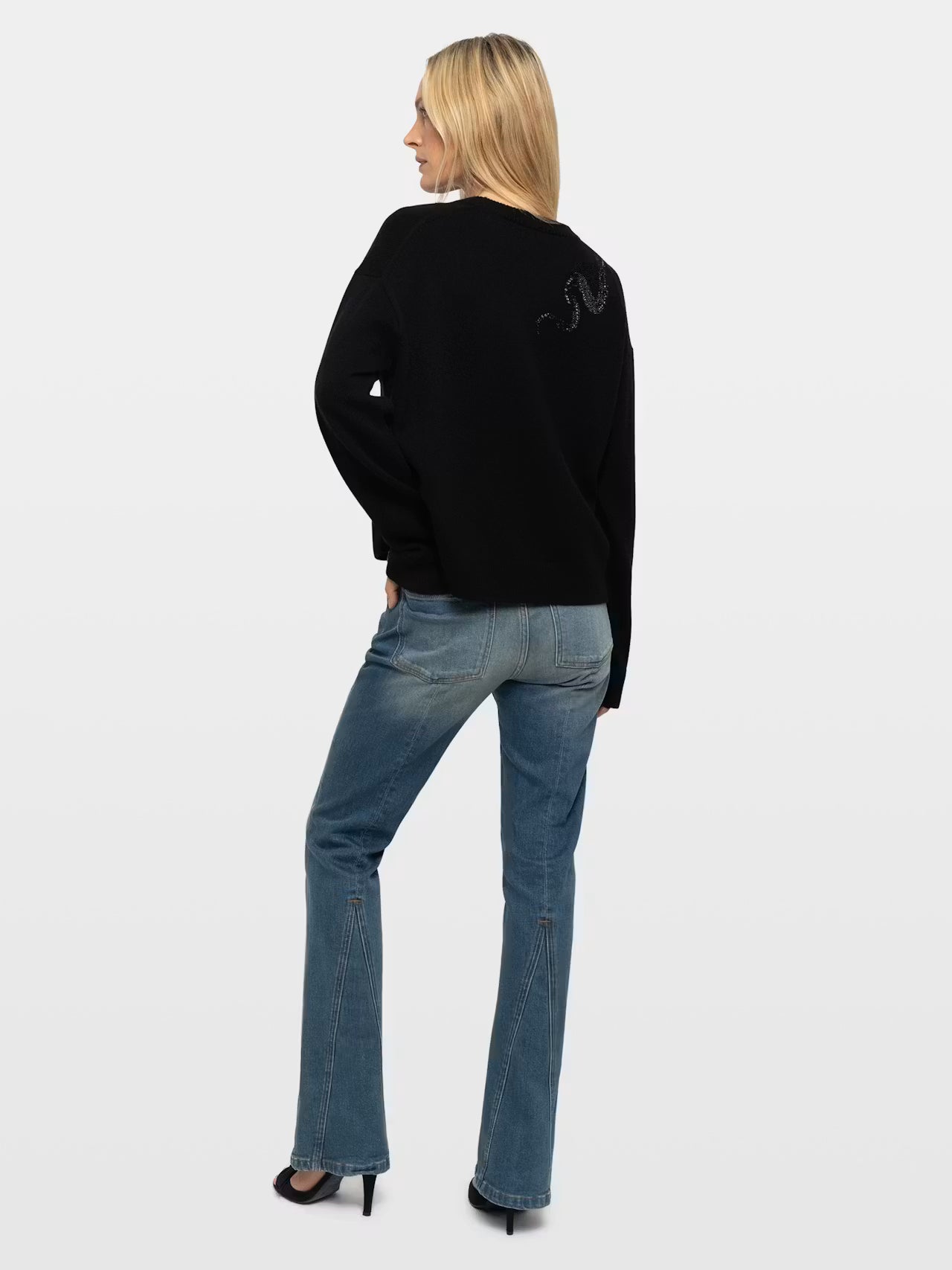 ZADIG & VOLTAIRE MARKUZ KNIT WITH CRYSTAL EMBELLISHMENT