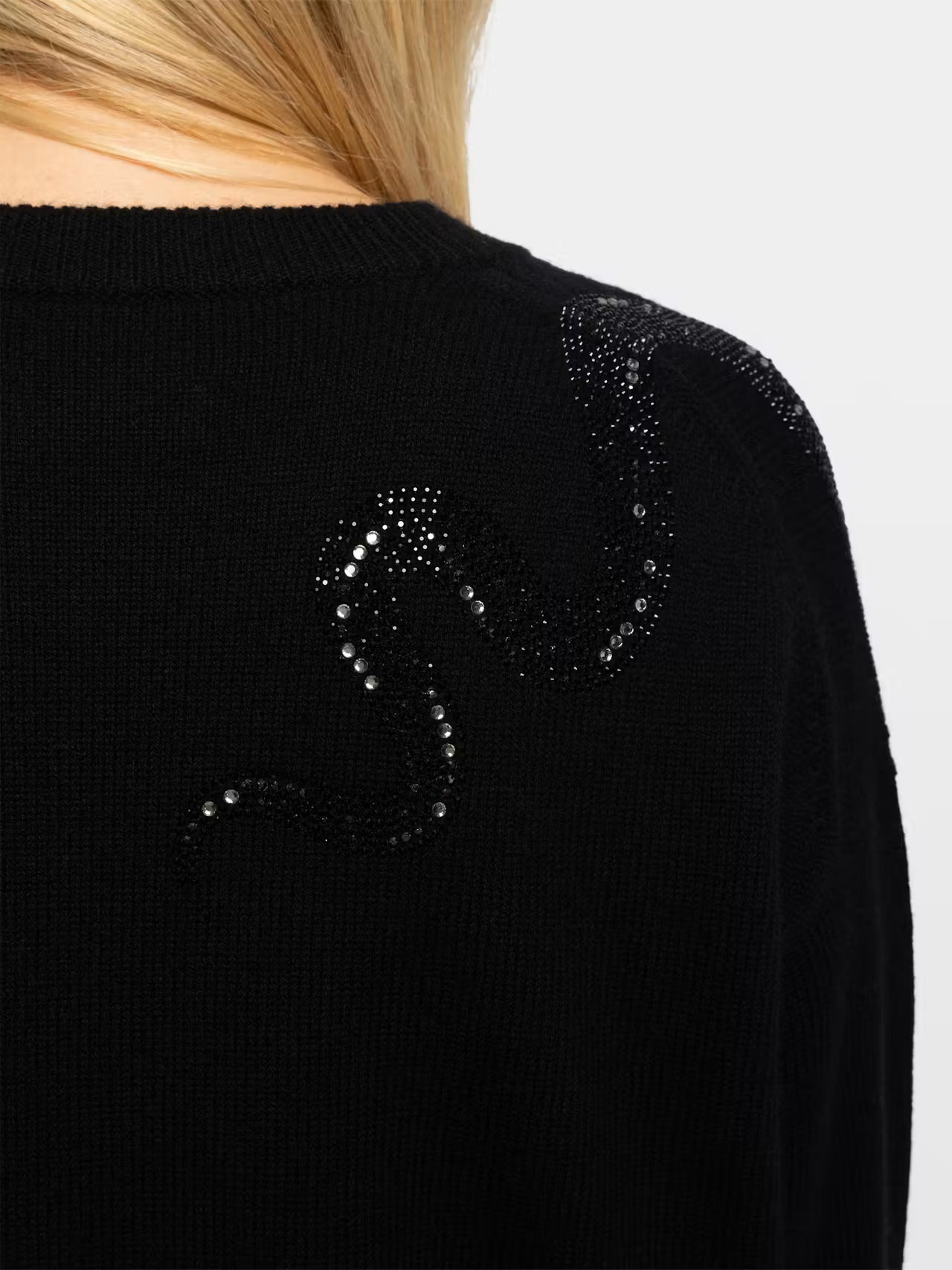 ZADIG & VOLTAIRE MARKUZ KNIT WITH CRYSTAL EMBELLISHMENT