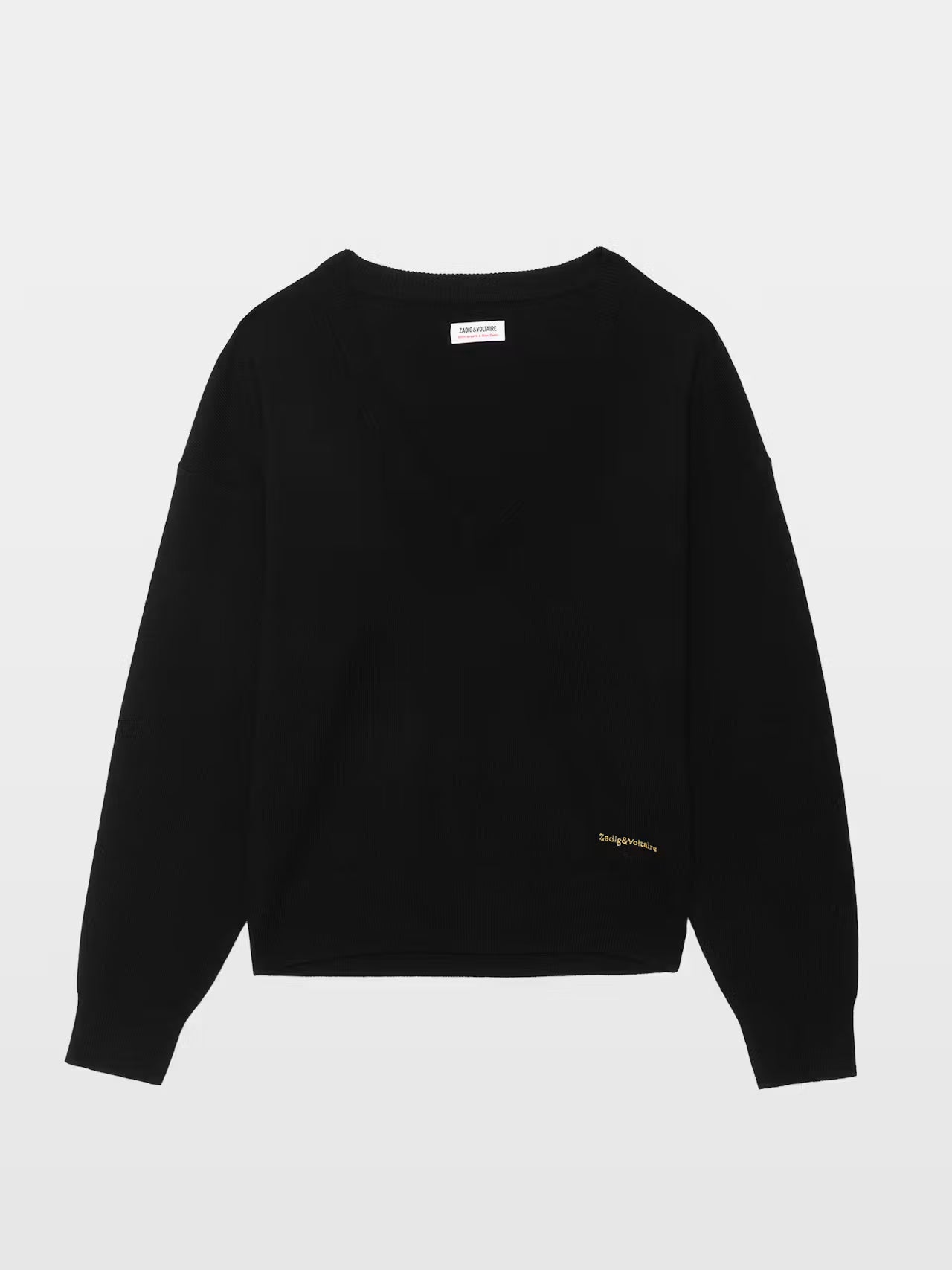 ZADIG & VOLTAIRE SOULU BADGE KNIT BLACK