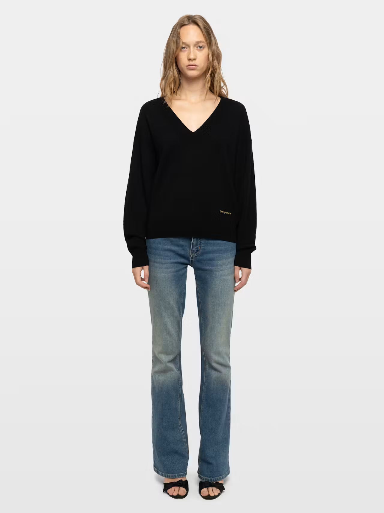 ZADIG & VOLTAIRE SOULU BADGE KNIT BLACK