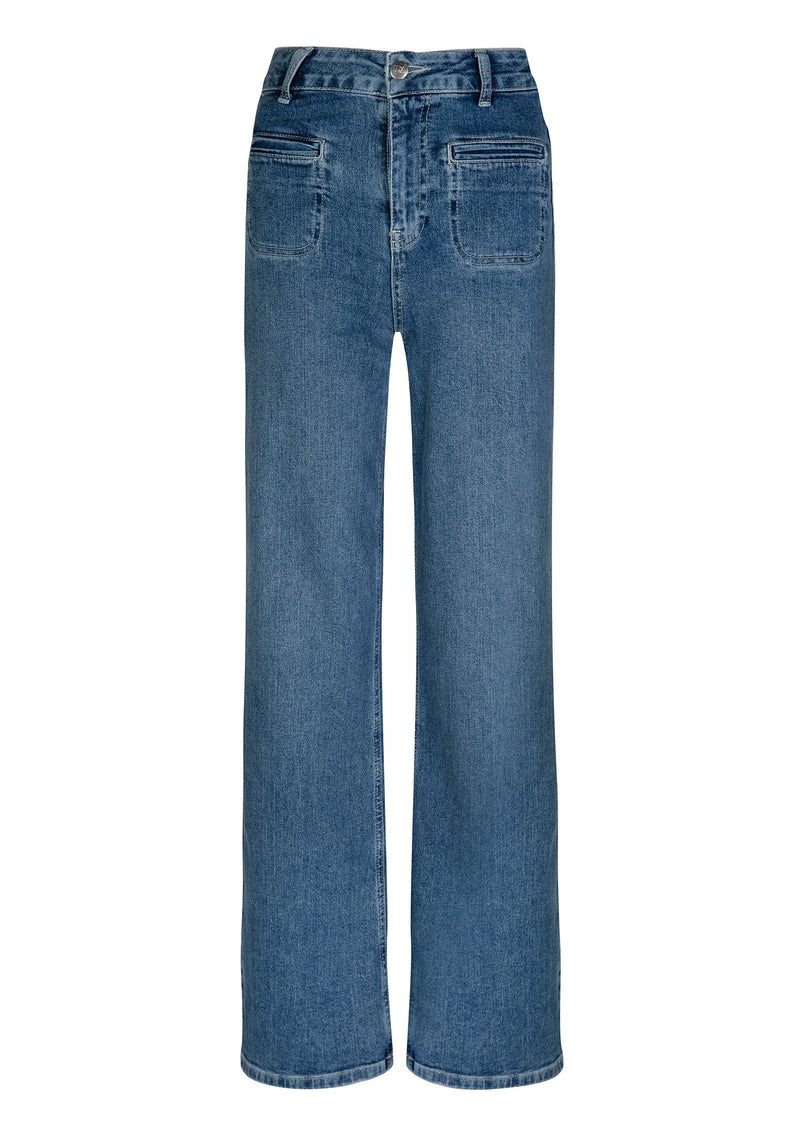 DONNA IDA KATE THE HIGH TOP PATCH POCKET JEANS