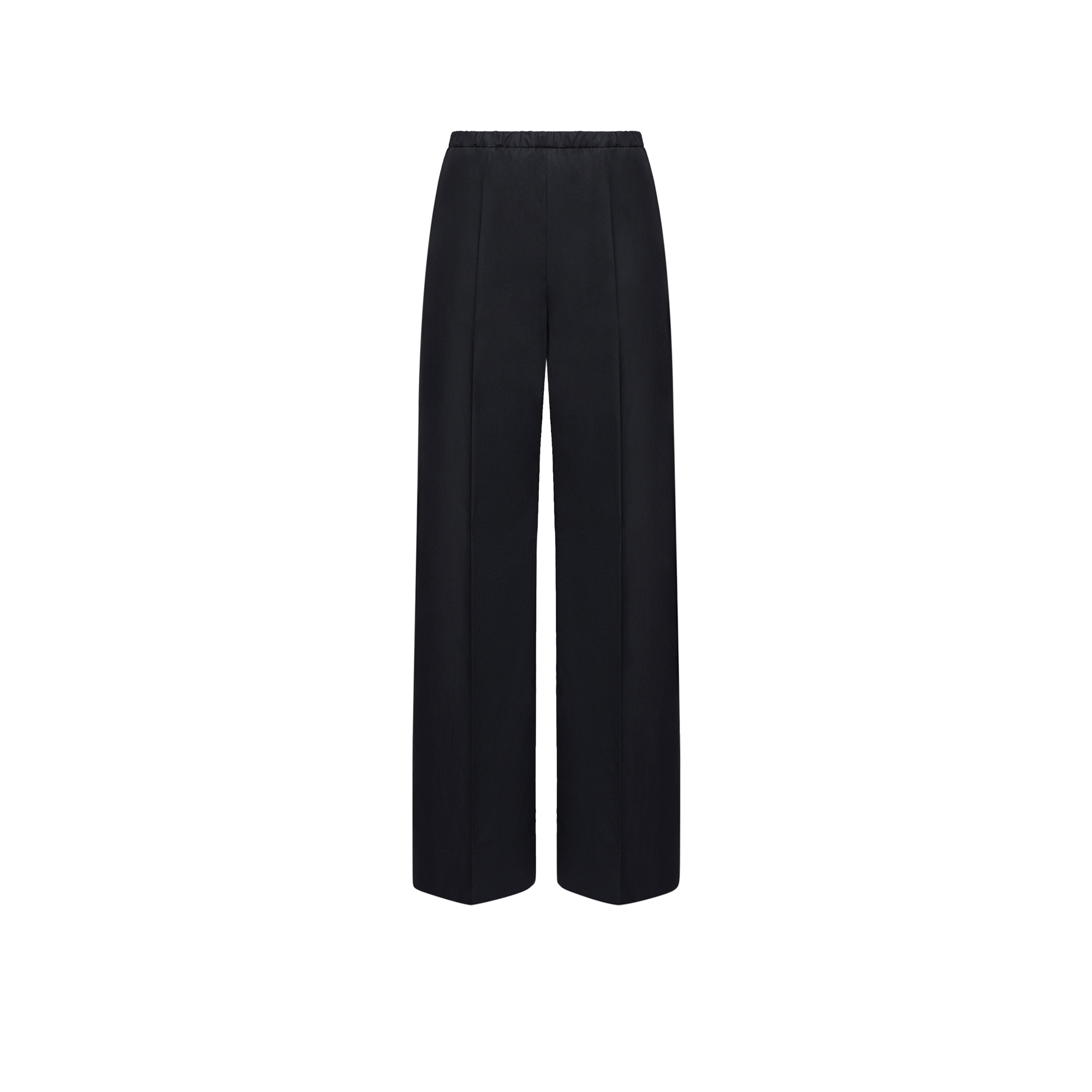 MONCLER NAVY COTTON POPLIN TROUSERS