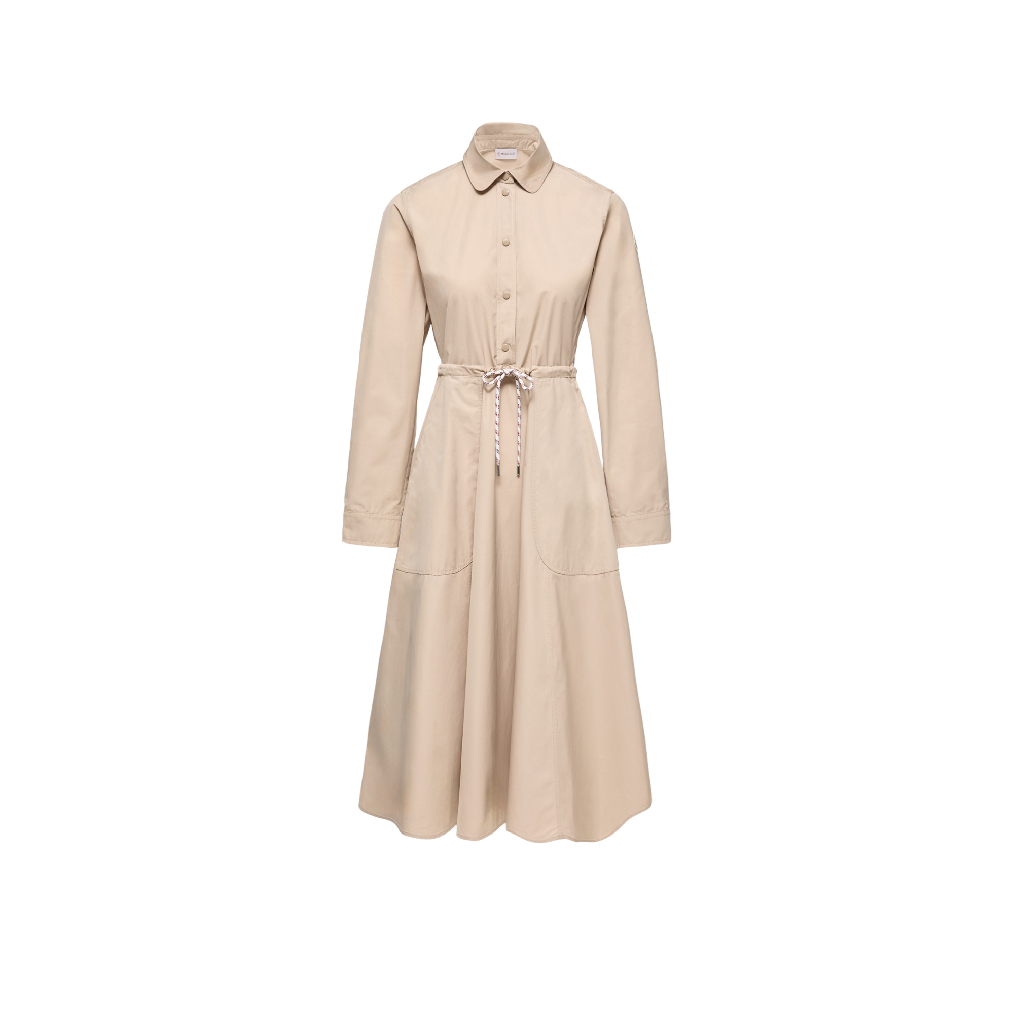 MONCLER POPLIN MIDI SHIRT DRESS