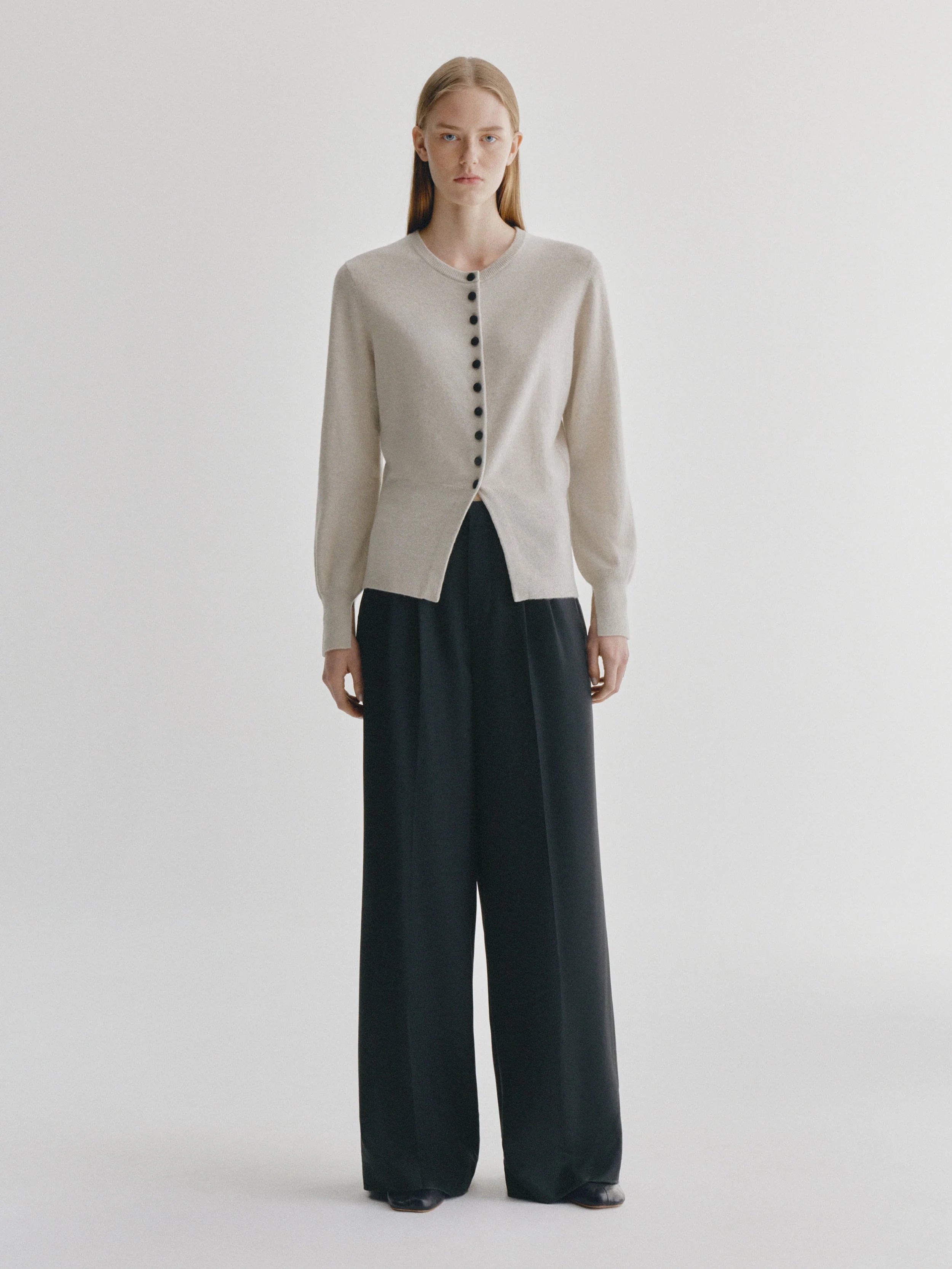 LISA YANG MAVEN CARDIGAN OYSTER