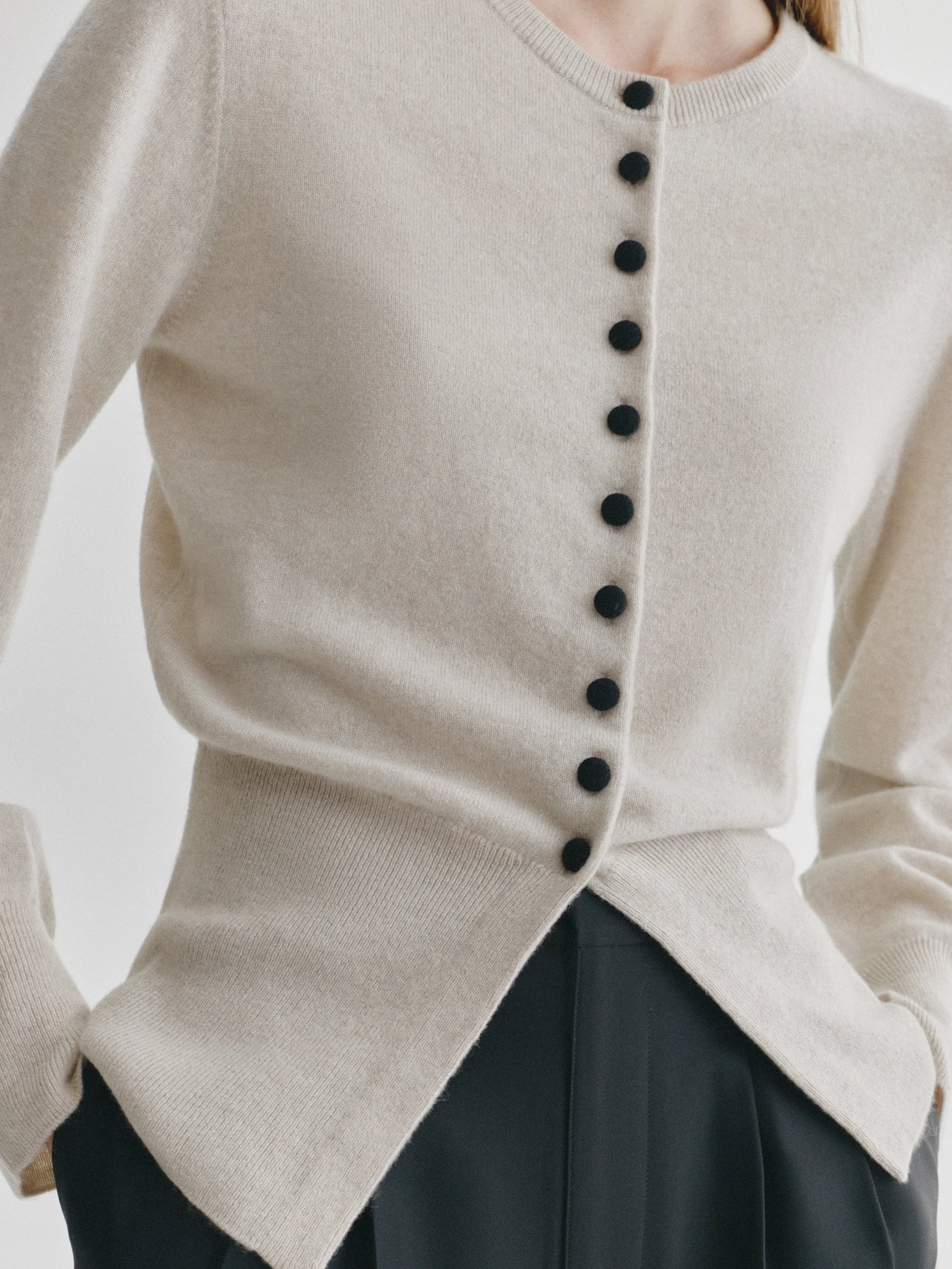 LISA YANG MAVEN CARDIGAN OYSTER
