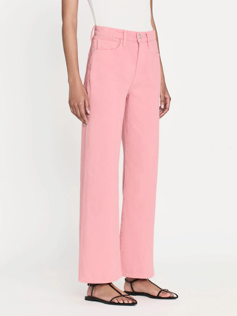 FRAME LE JANE WIDE CROP PINK JEANS