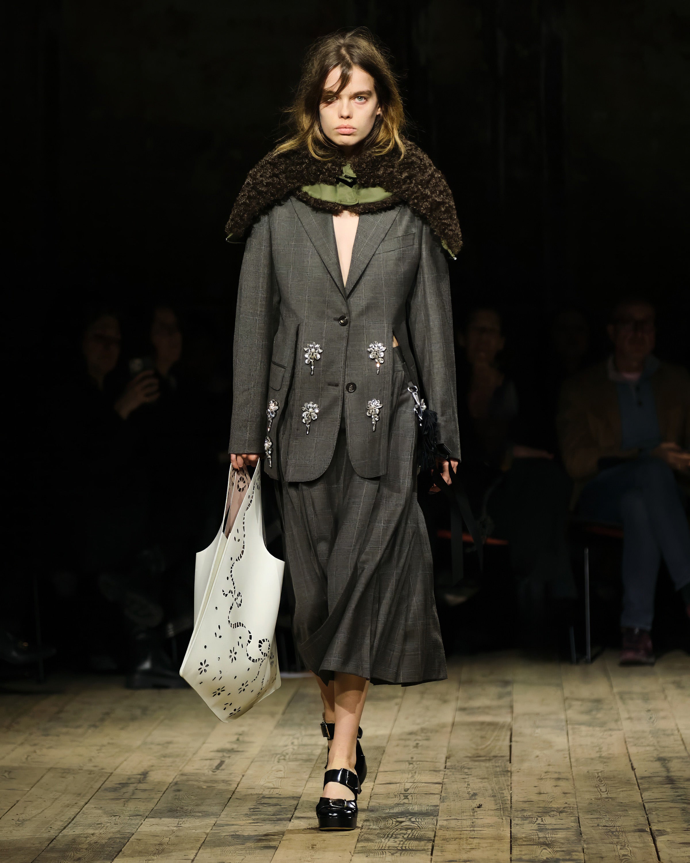SIMONE ROCHA EMBELLISHED HEM SLICE JACKET