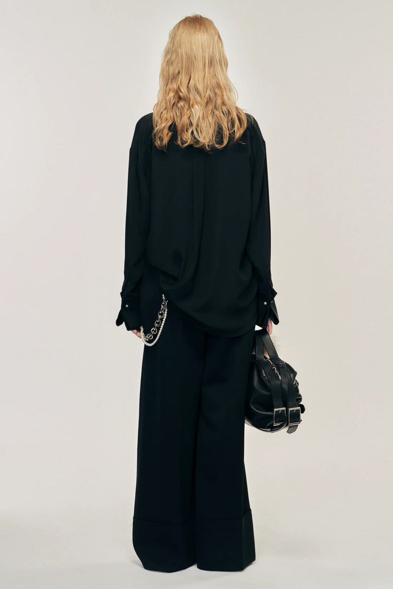 SIMONE ROCHA BELT LOOP WIDE LEG TROUSERS