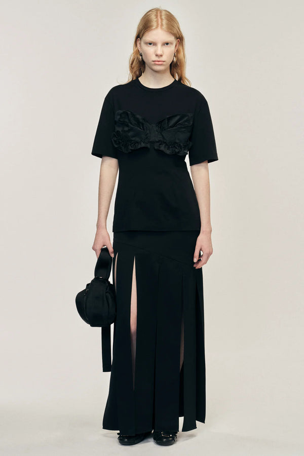 SIMONE ROCHA PATCHWORK FRILL T-SHIRT