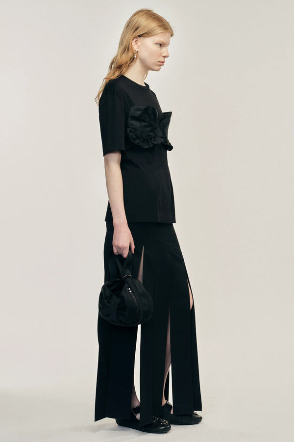 SIMONE ROCHA PATCHWORK FRILL T-SHIRT