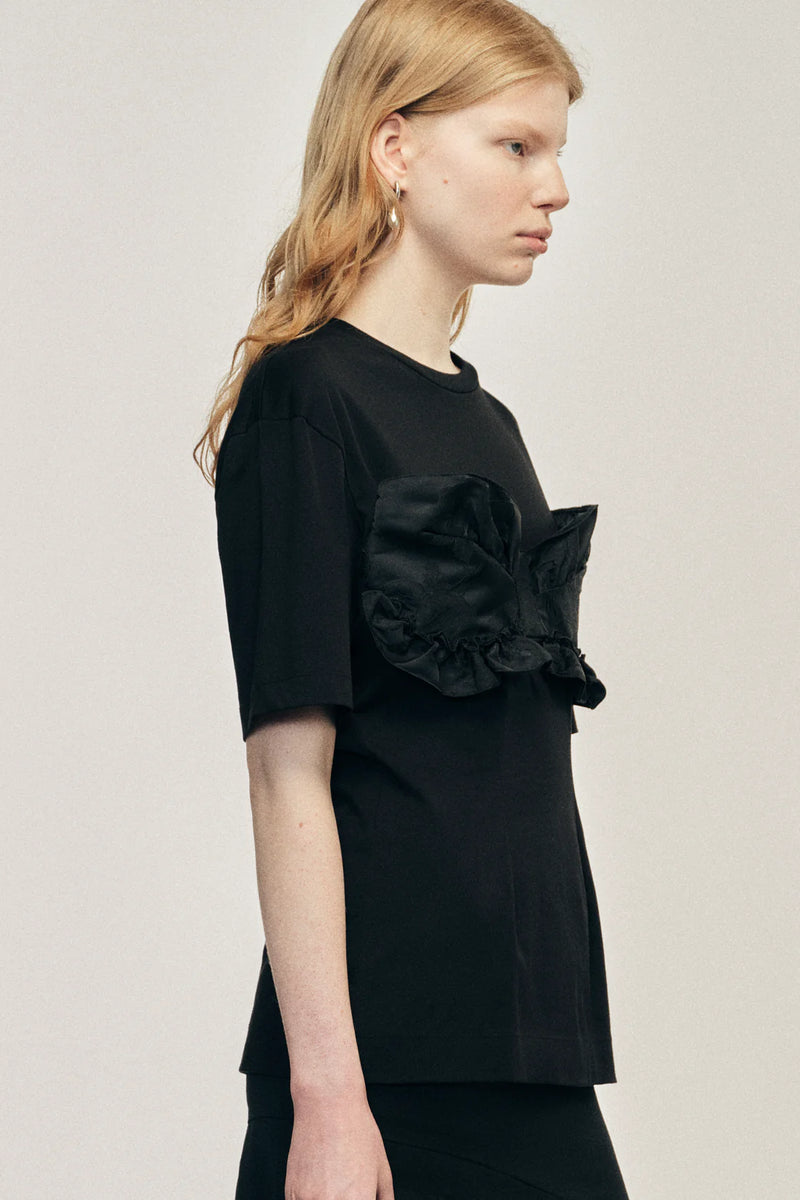 SIMONE ROCHA PATCHWORK FRILL T-SHIRT