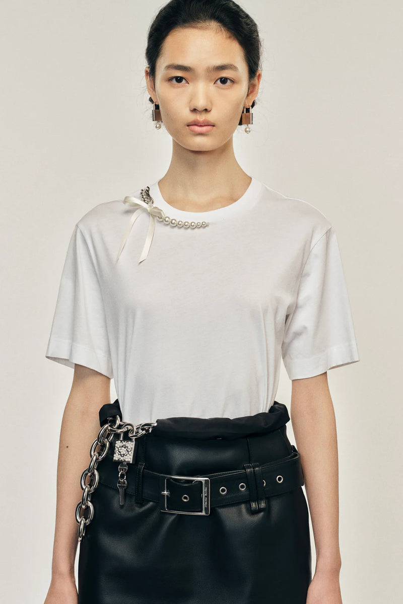 SIMONE ROCHA PEARL & CHAIN BOY T-SHIRT
