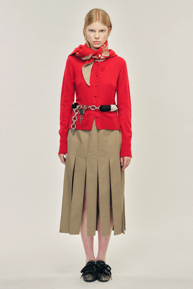 SIMONE ROCHA RED CASHMERE CARDGAN
