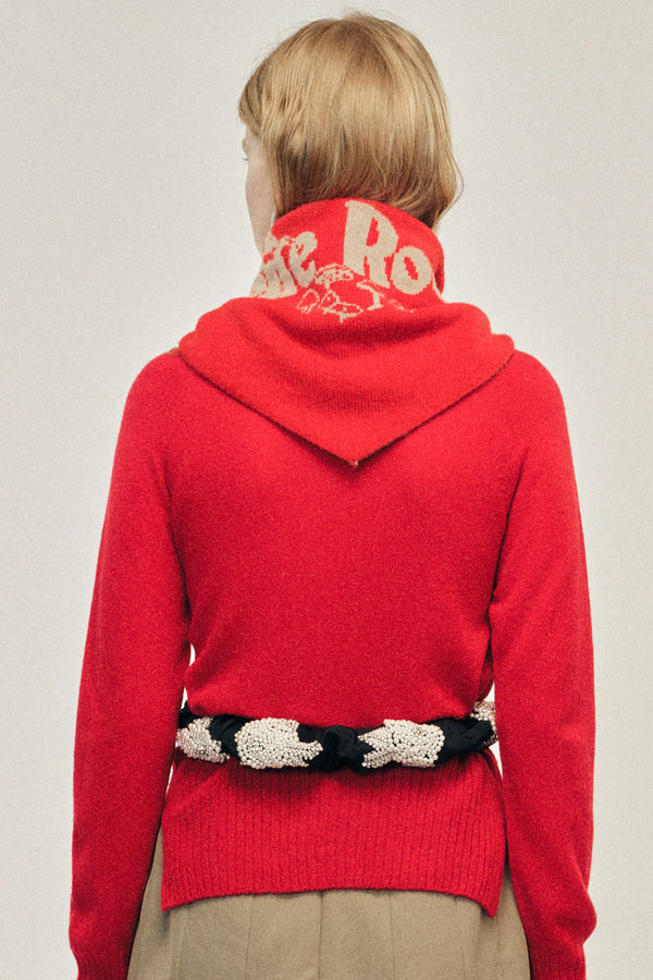 SIMONE ROCHA RED CASHMERE CARDGAN