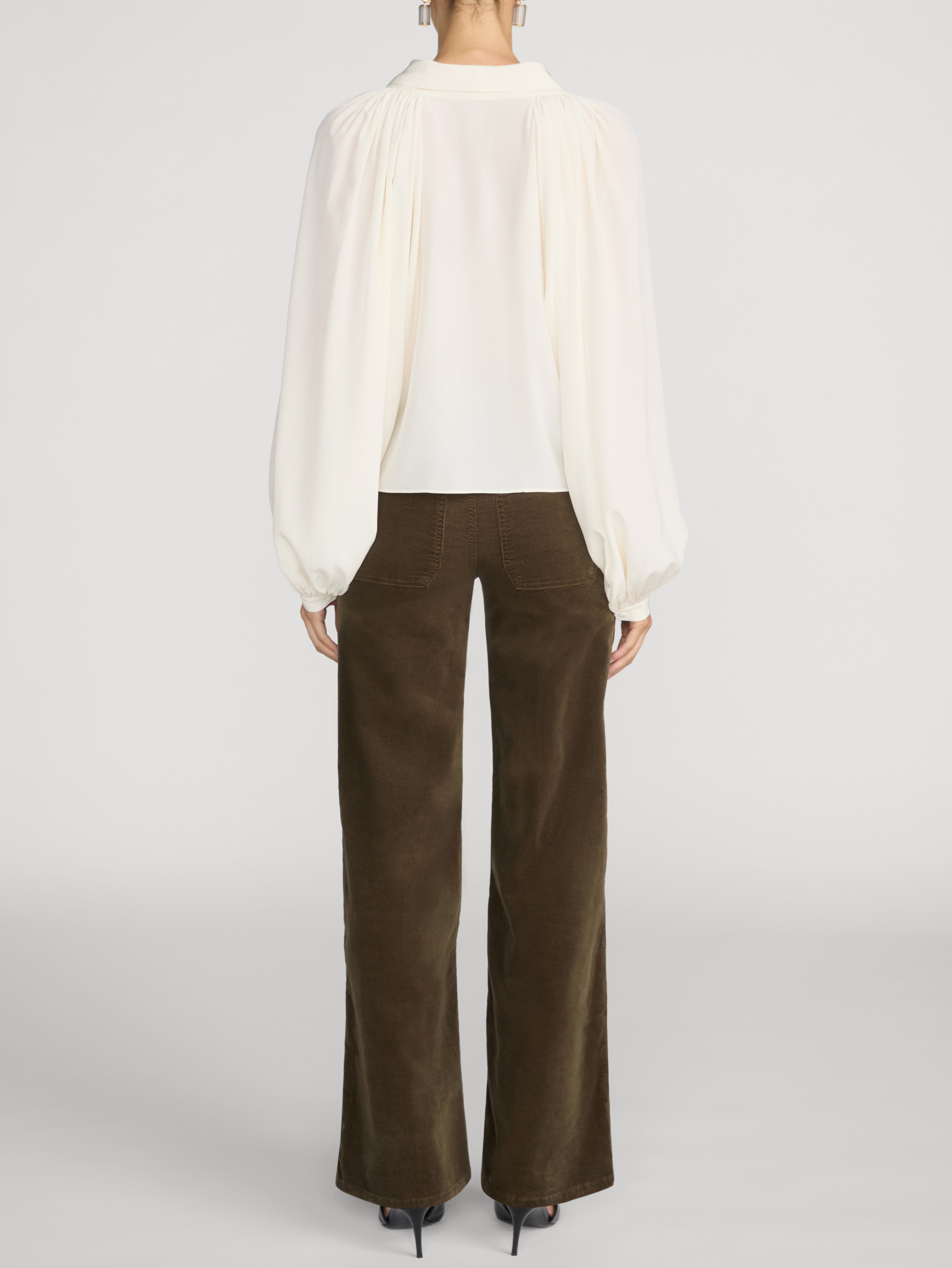 FRAME LE SLIM PALAZZO RICH MILITARY