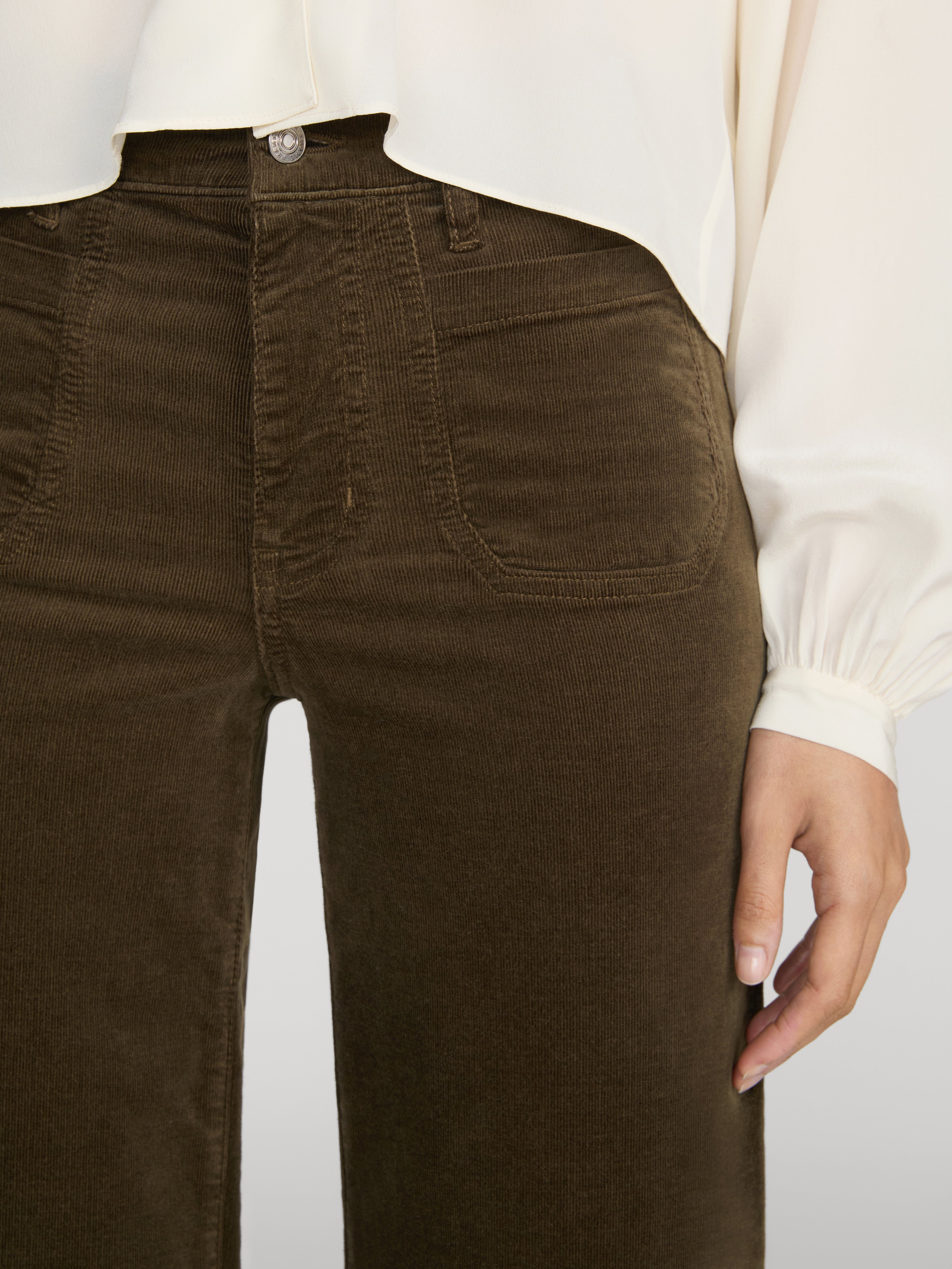 FRAME LE SLIM PALAZZO RICH MILITARY