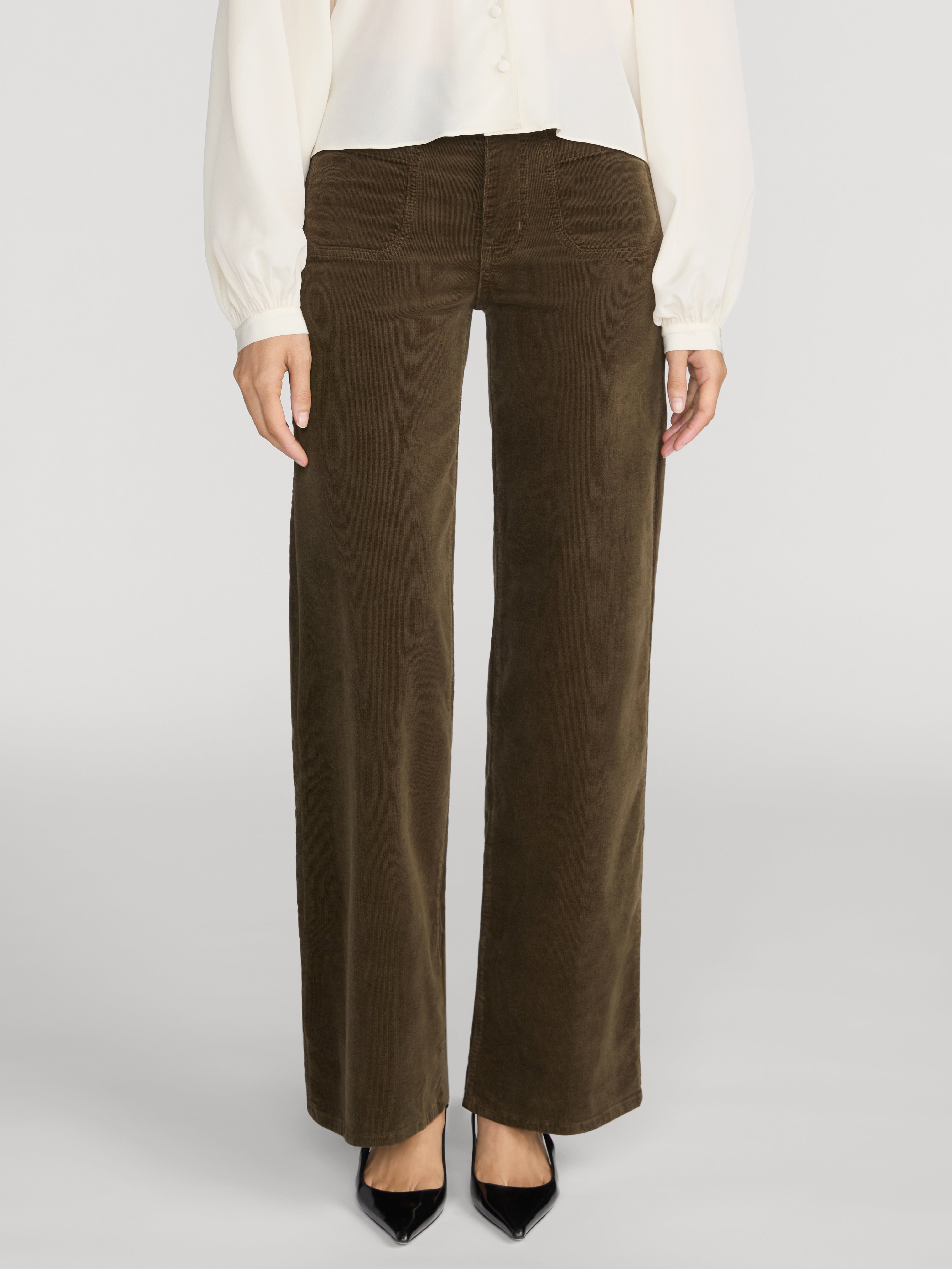 FRAME LE SLIM PALAZZO RICH MILITARY