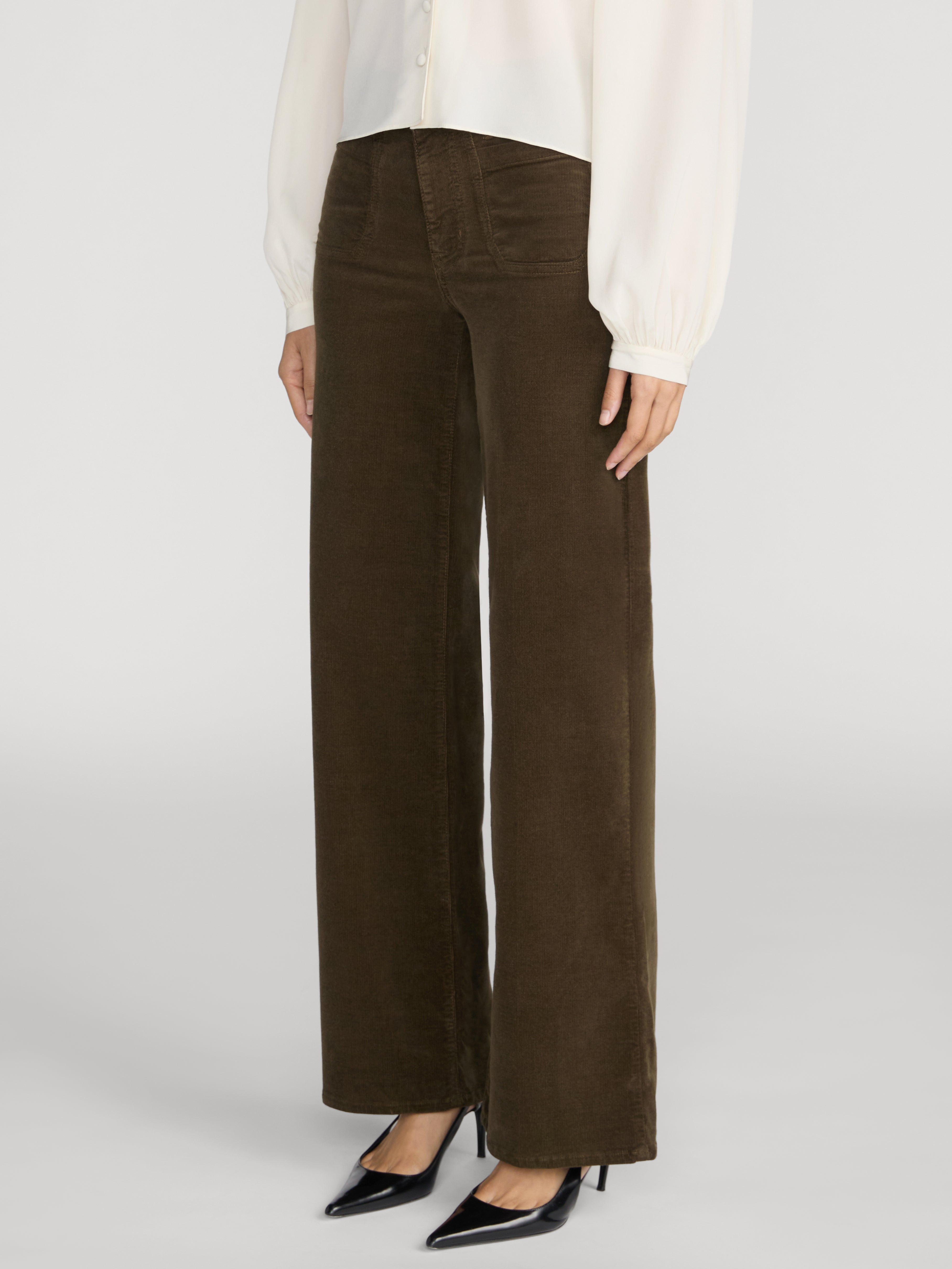 FRAME LE SLIM PALAZZO RICH MILITARY