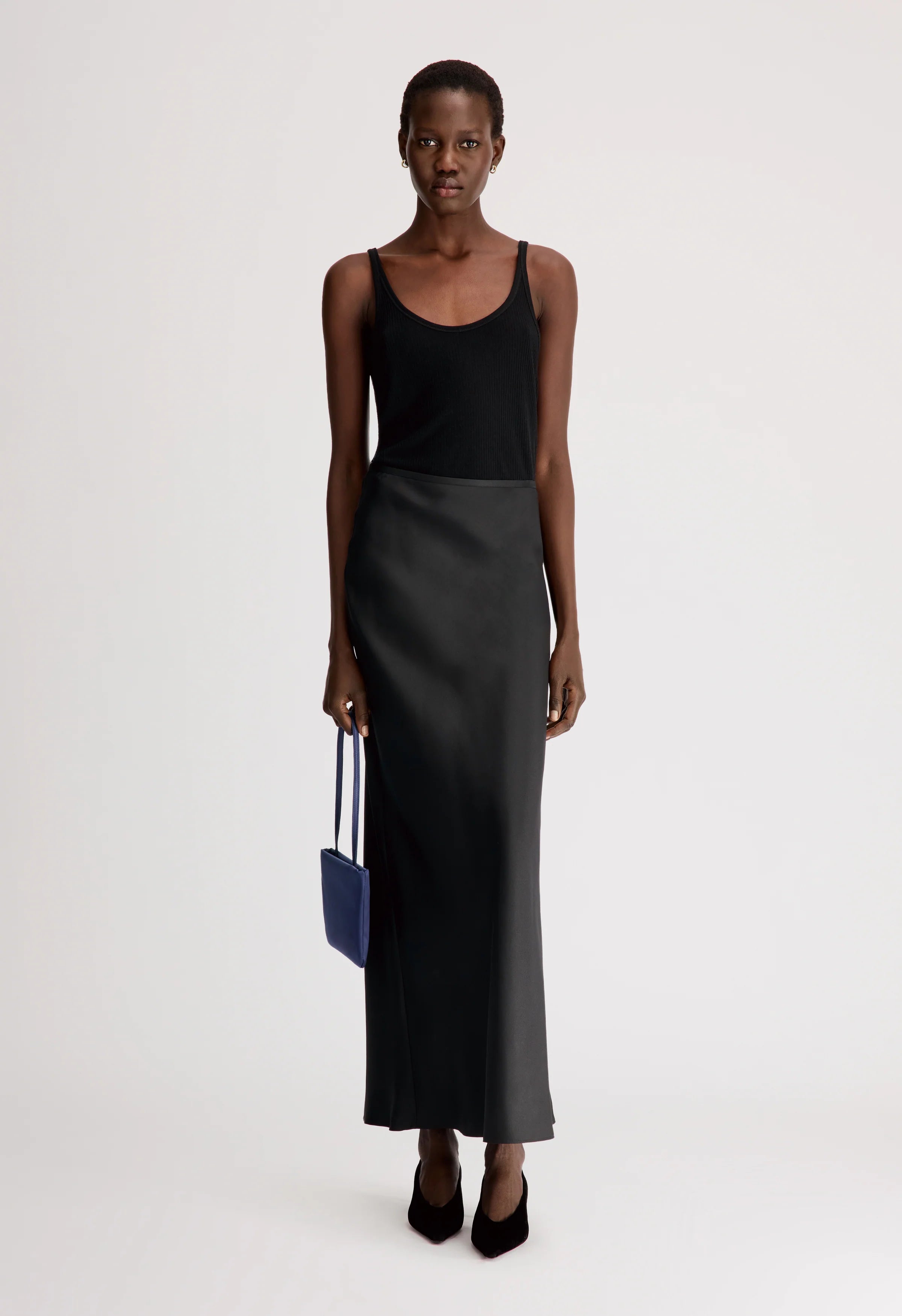 LOULOU DE SAISON ELI BIAS-CUT MAXI SKIRT
