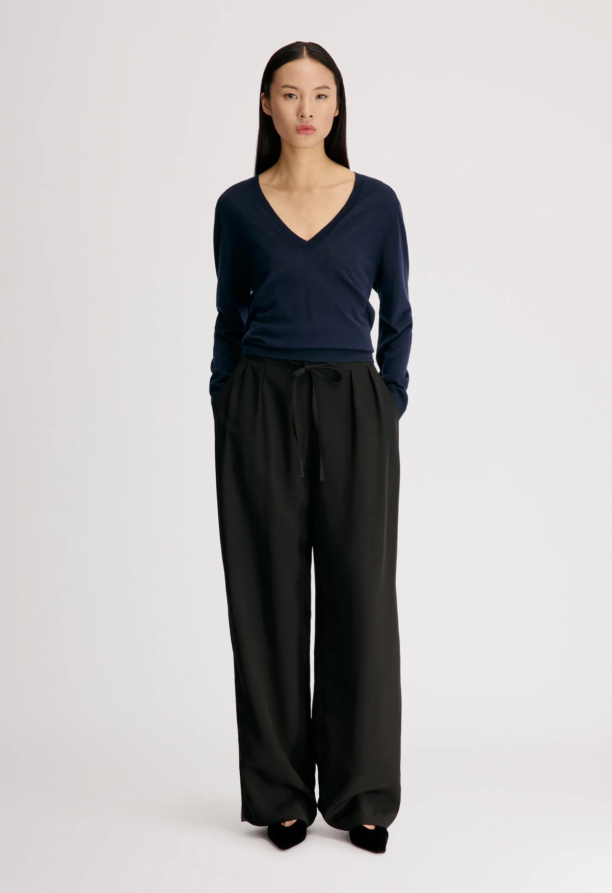 LOULOU DE SAISON ELLON STRAIGHT LEG TROUSERS