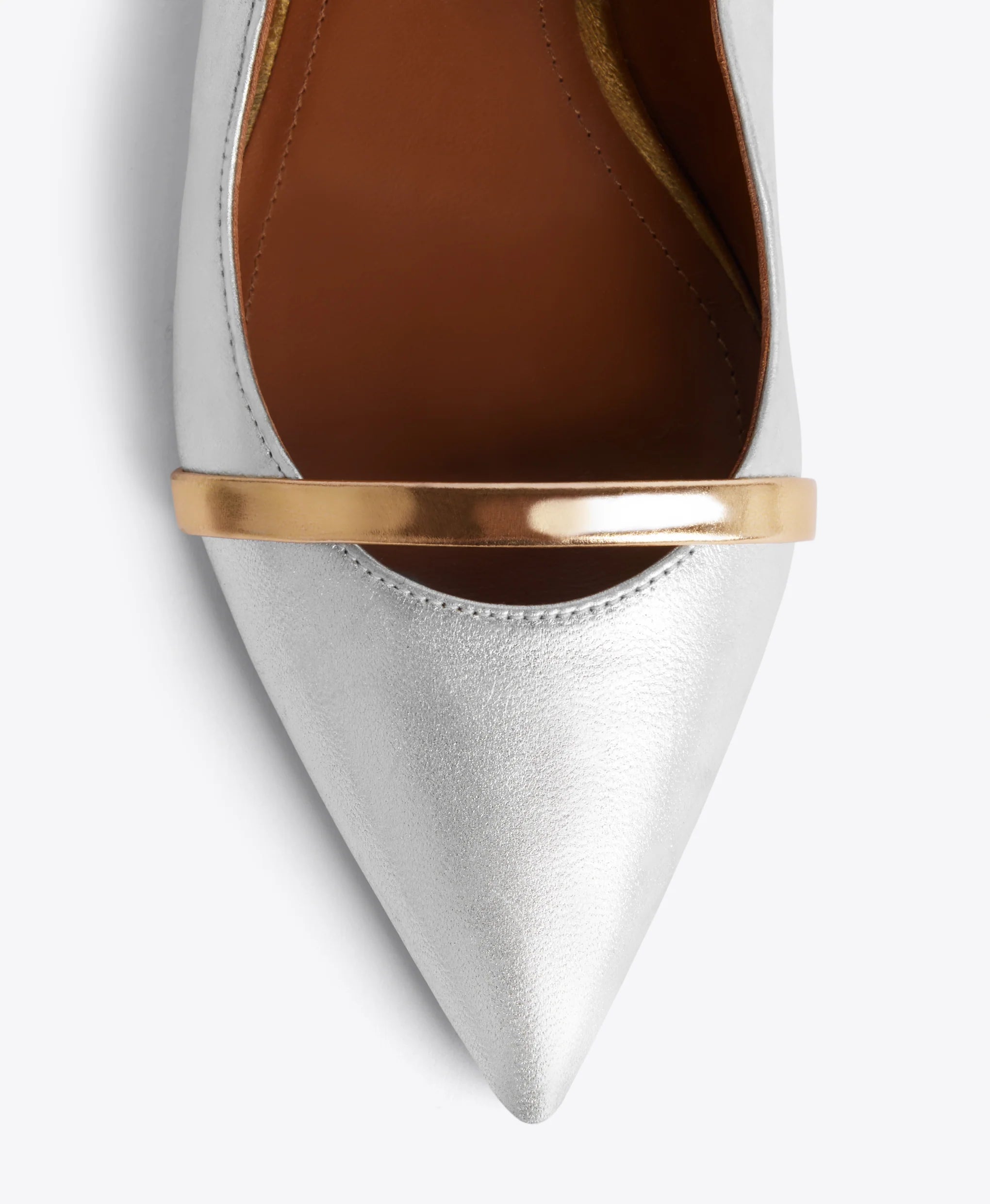 MALONE SOULIERS MAUREEN FLAT SILVER/GOLD