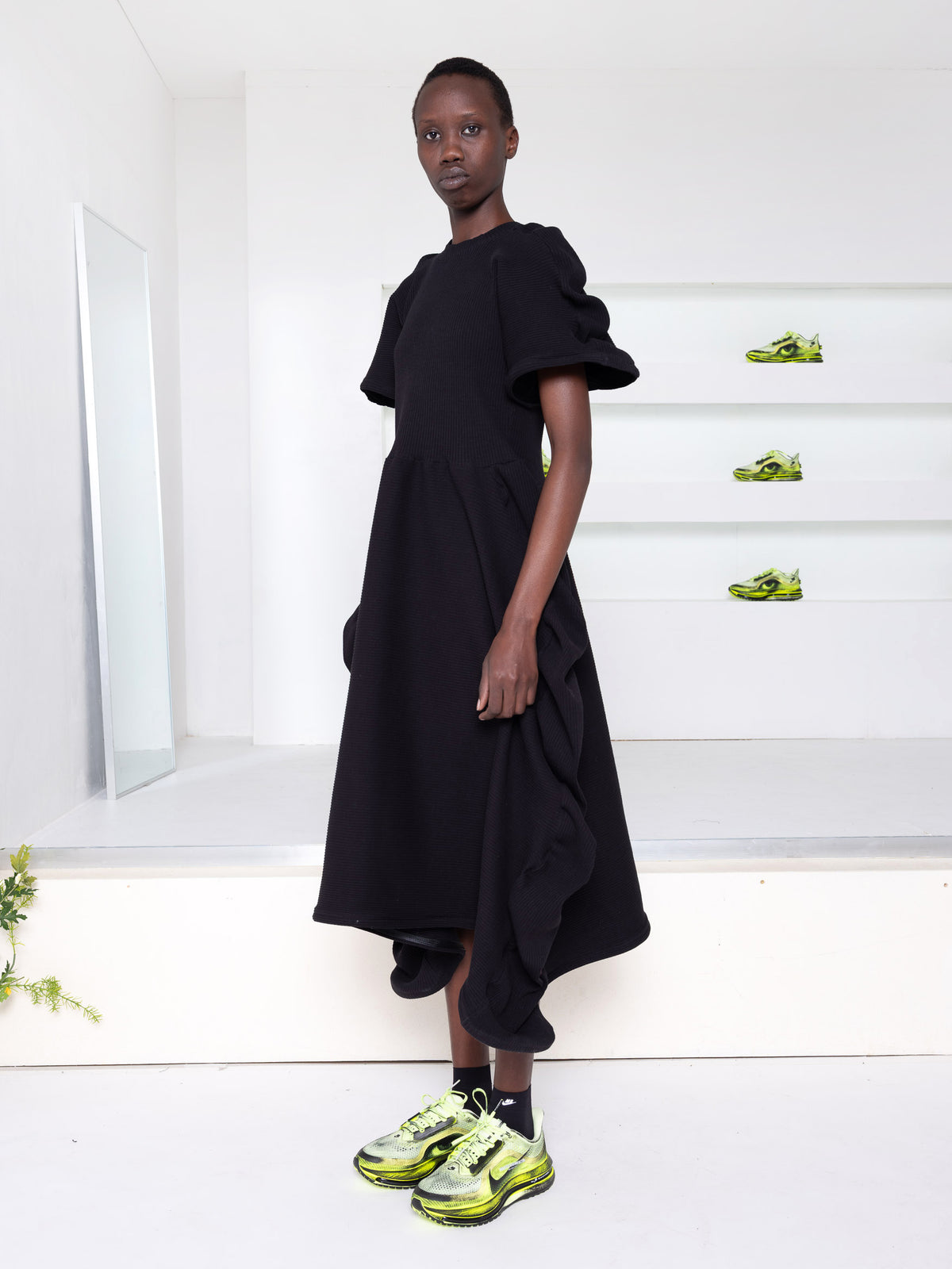 MELITTA BAUMEISTER BLACK RIB DRESS