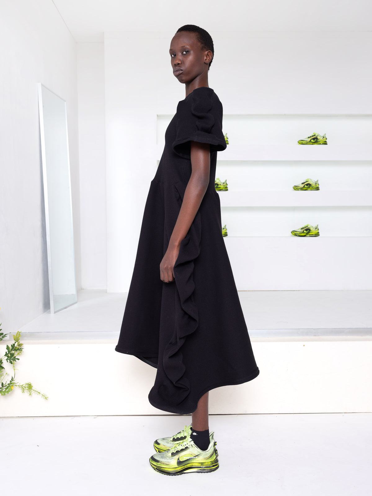 MELITTA BAUMEISTER BLACK RIB DRESS