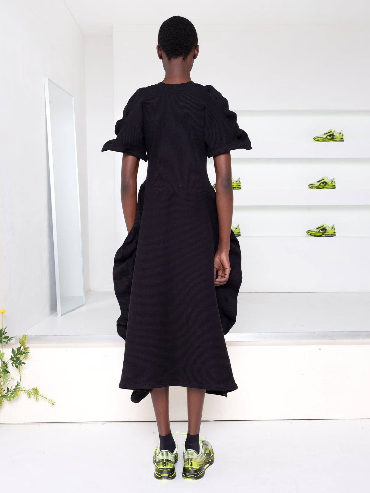MELITTA BAUMEISTER BLACK RIB DRESS
