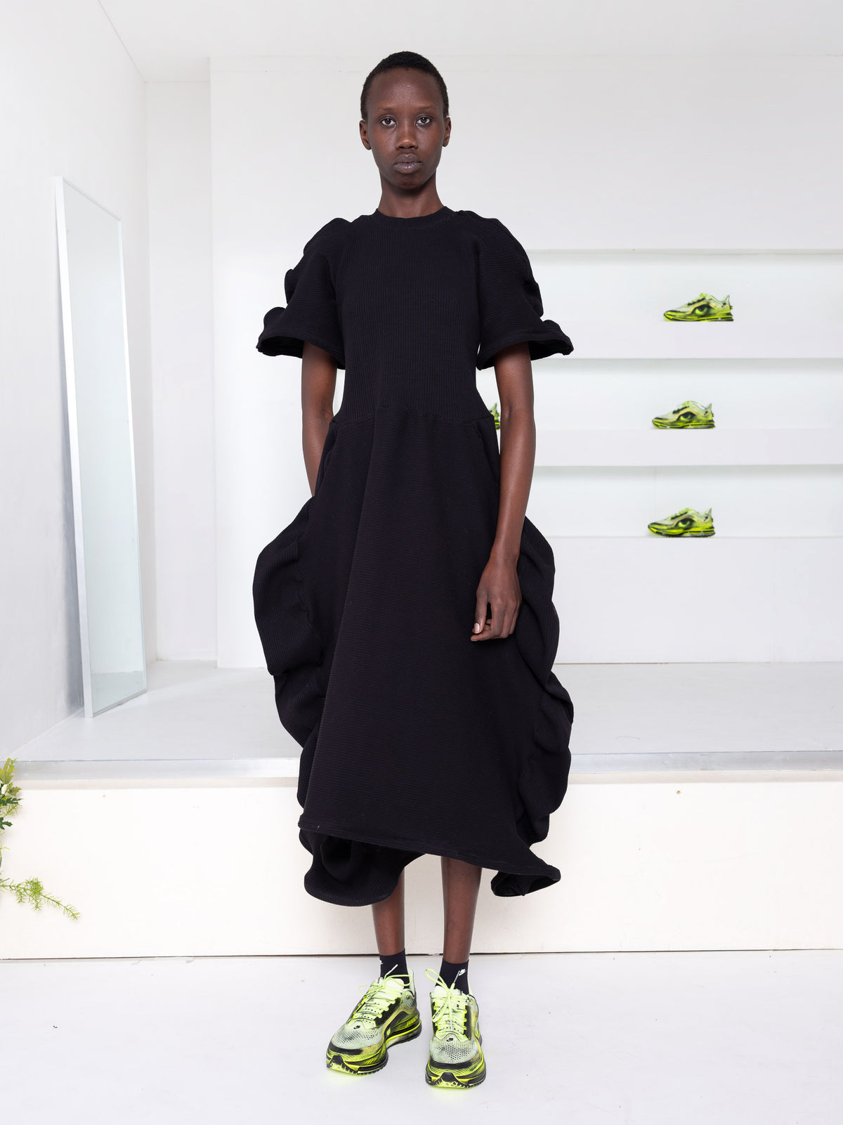 MELITTA BAUMEISTER BLACK RIB DRESS