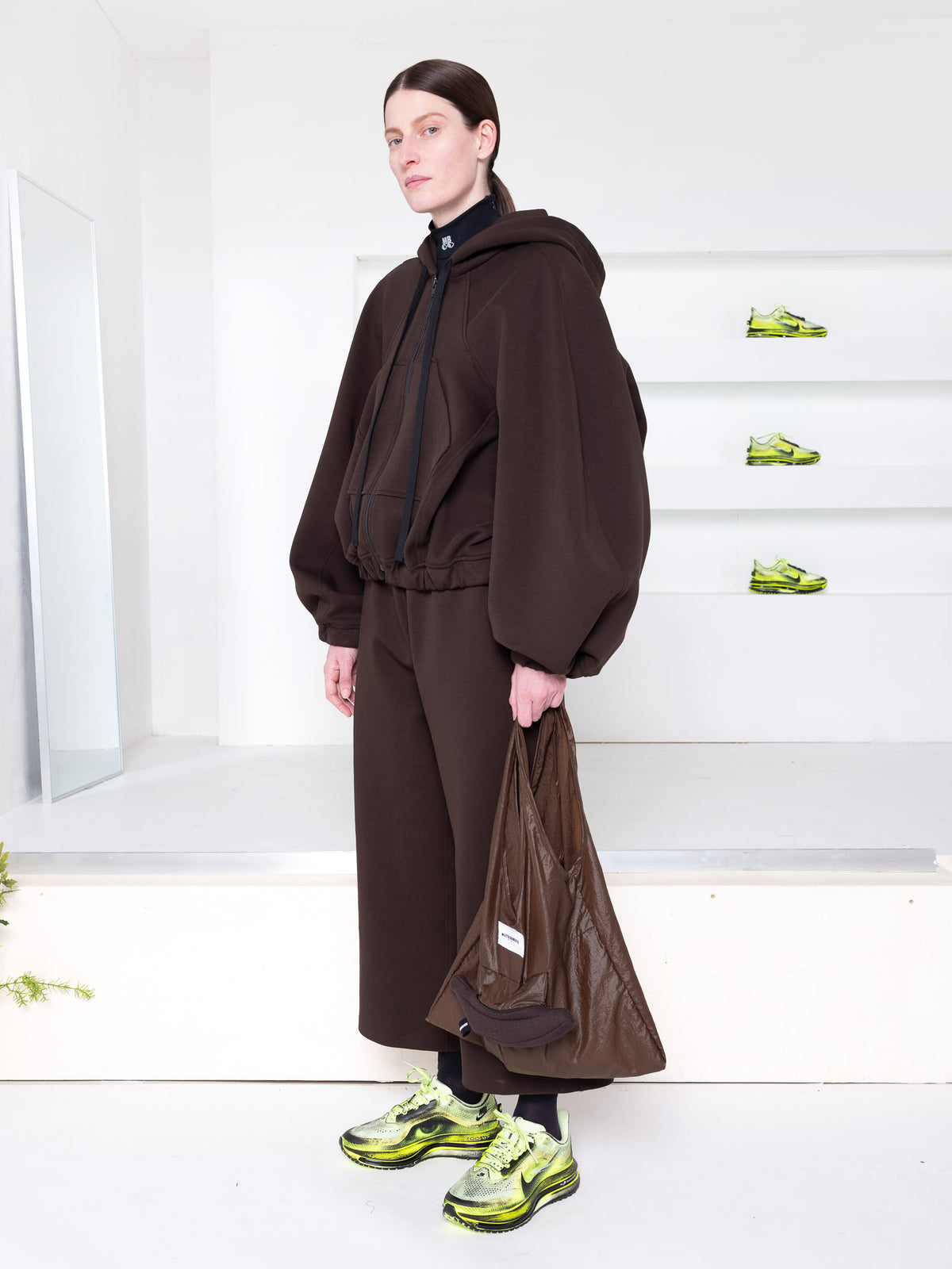 MELITTA BAUMEISTER BROWN ZIP UP HOODIE