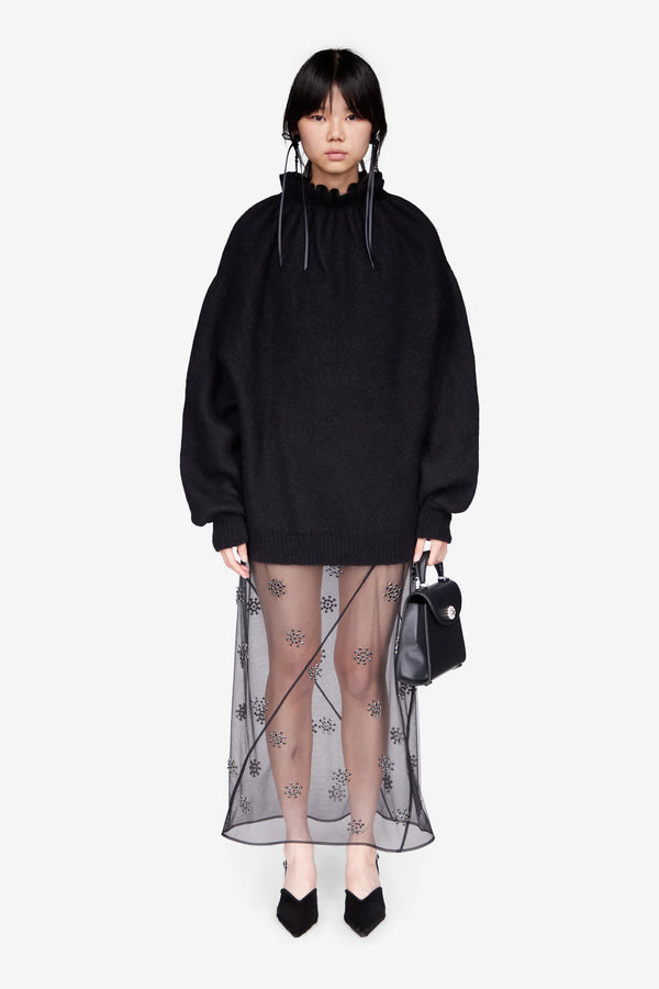 SIMONE ROCHA PLEATED NECK OVERSIZE JUMPER