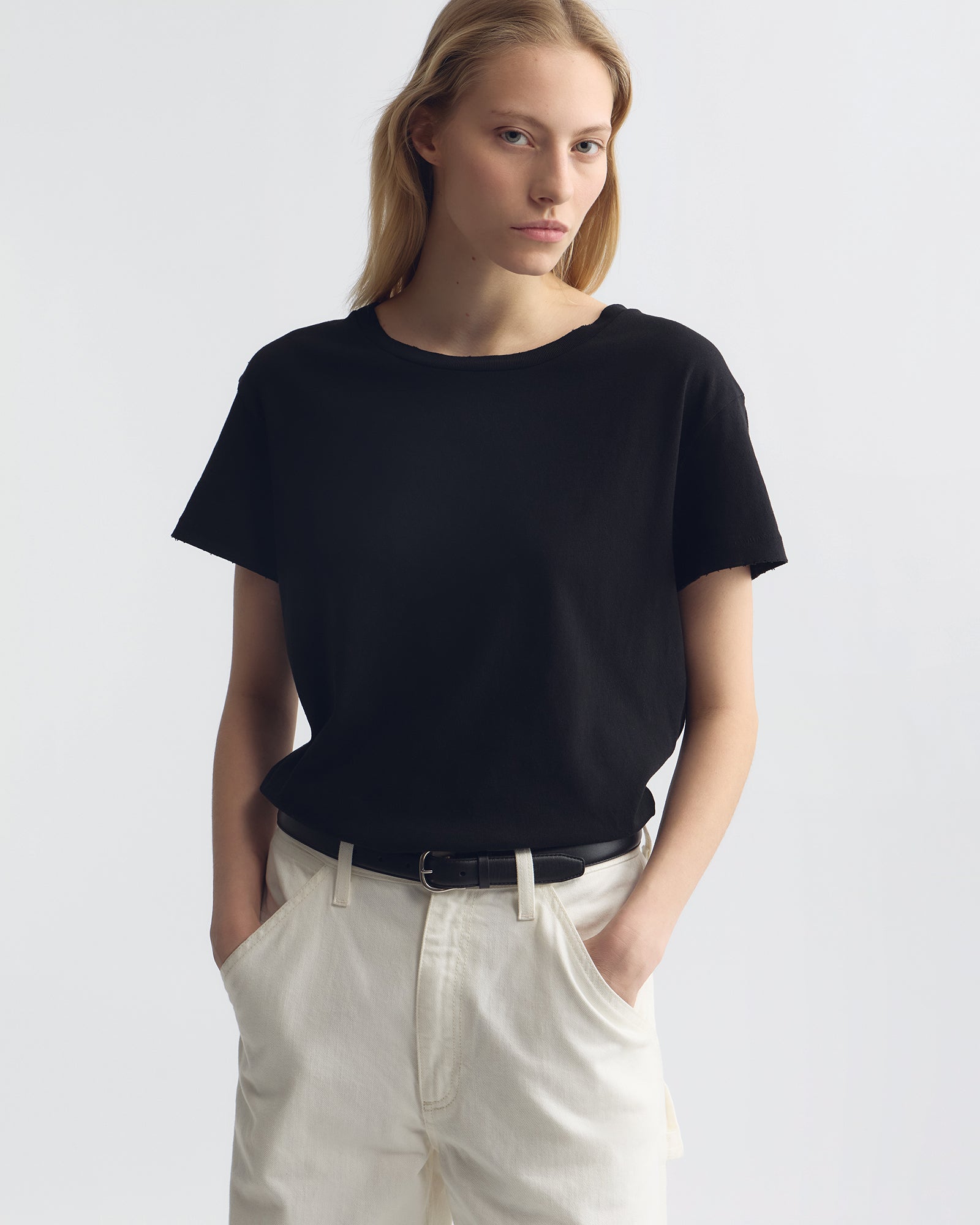 NILI LOTAN BRADY T-SHIRT BLACK