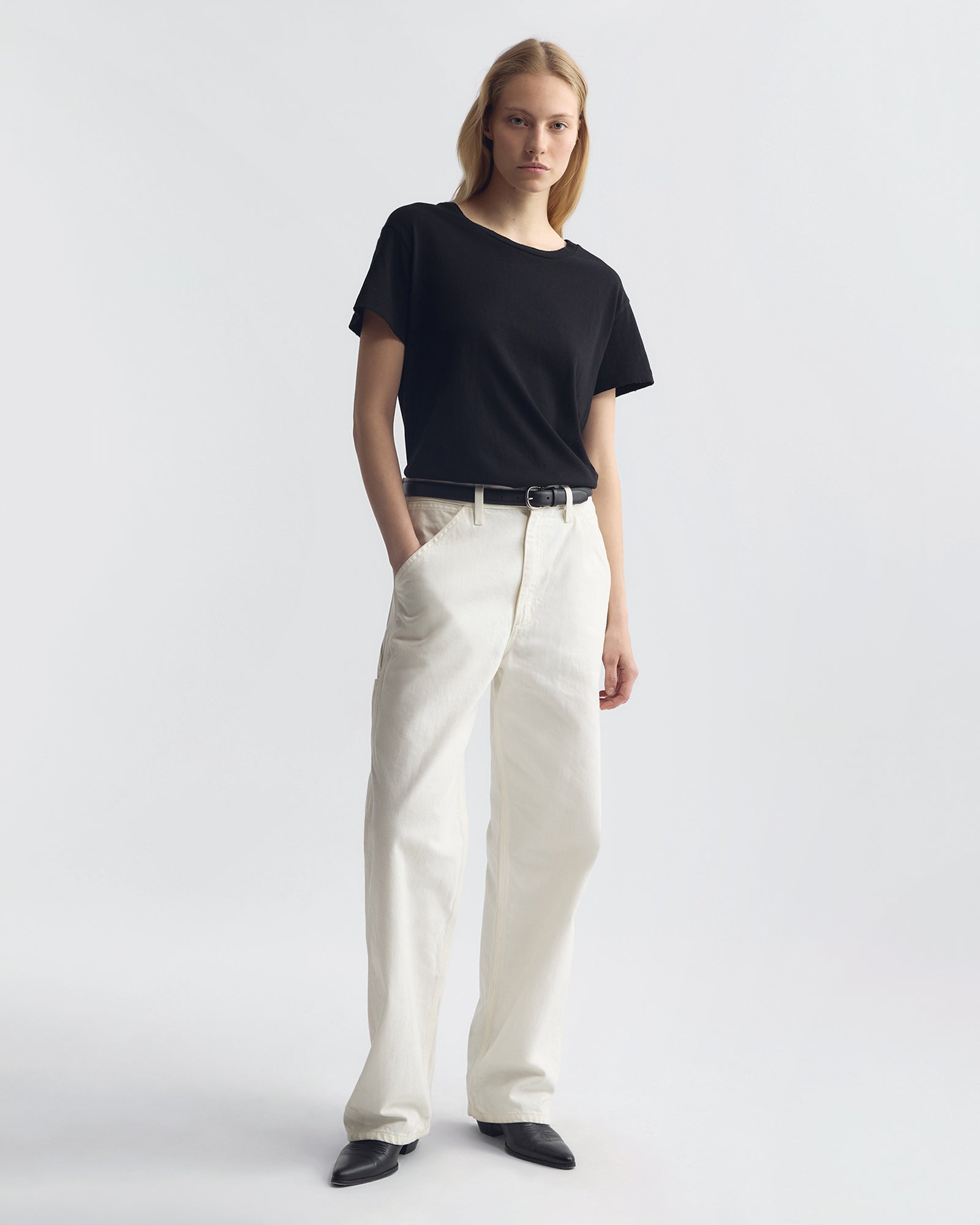 NILI LOTAN BRADY T-SHIRT BLACK