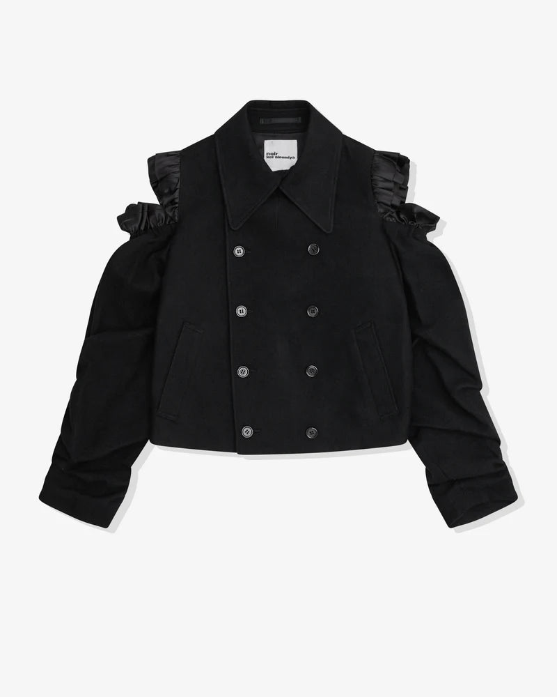 COMMES DES GARCON CROPPED WOOL JACKET