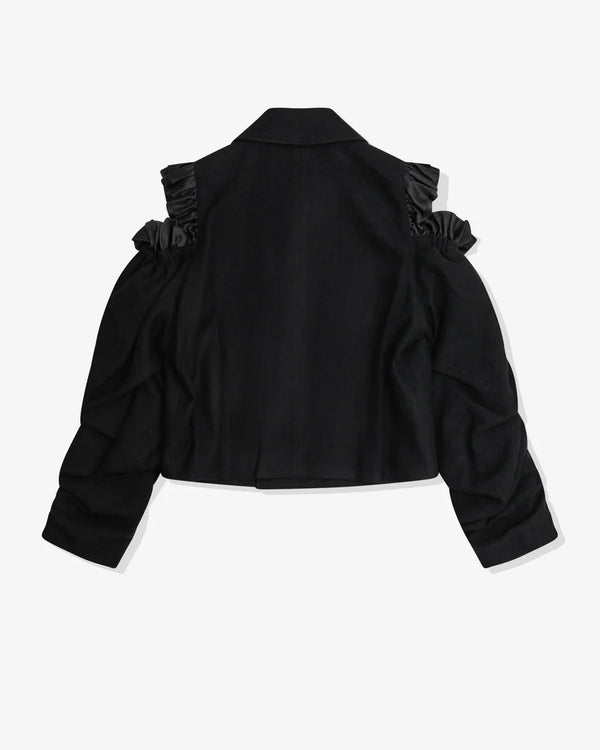 COMMES DES GARCON CROPPED WOOL JACKET