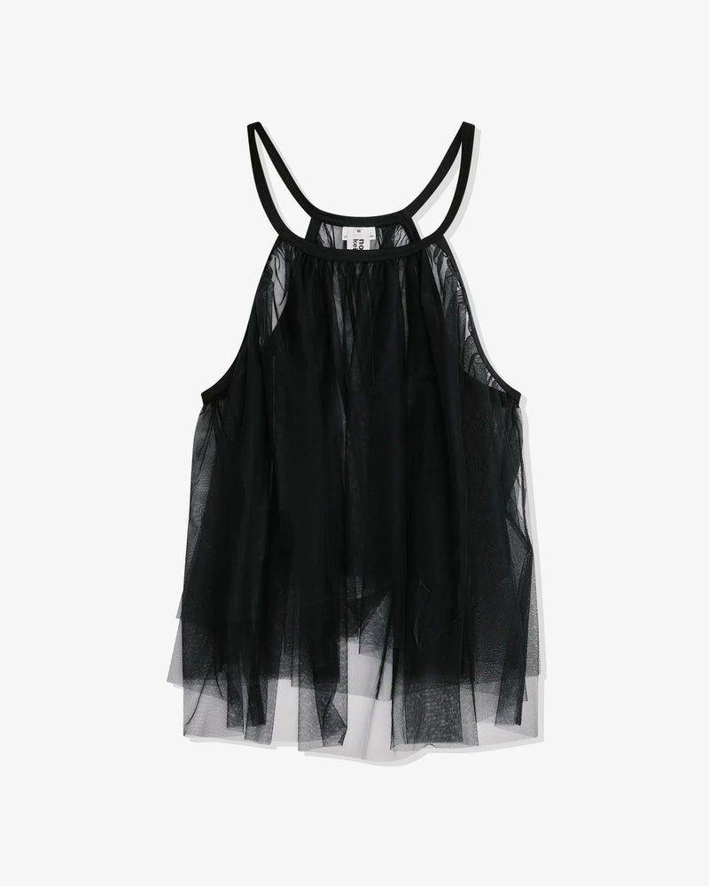 NOIR KEI NINOMIYA PLEATED SLEEVELESS TOP BLACK