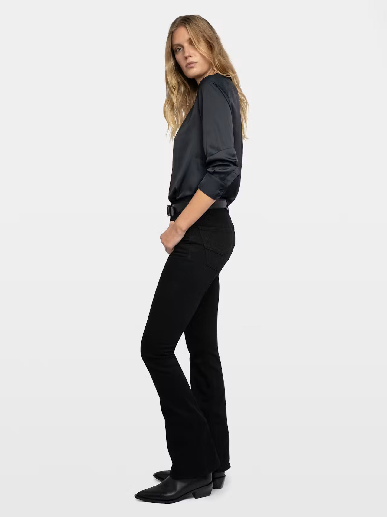 ZADIG & VOLTAIRE TINK SATIN SHIRT NOIR