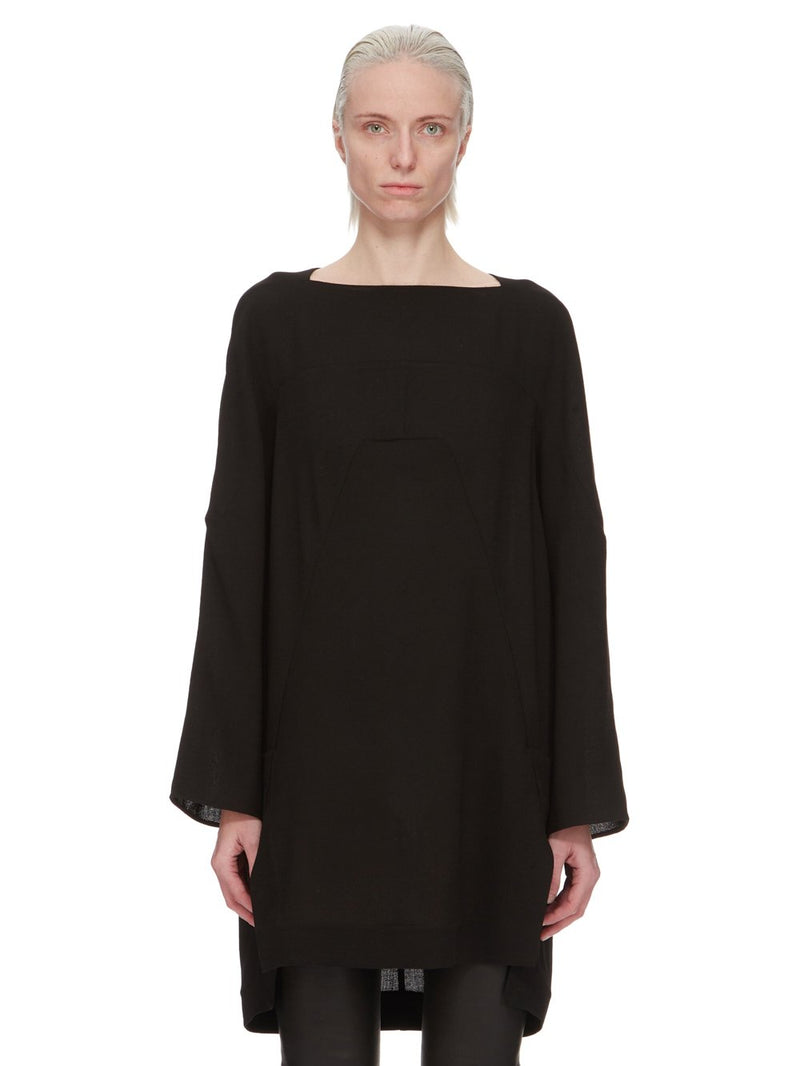 RICK OWENS PHLEG TUNIC IN BLACK