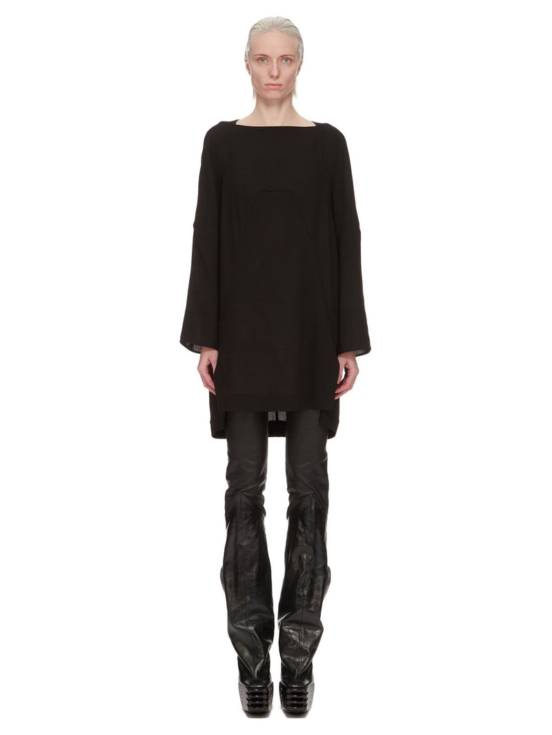 RICK OWENS PHLEG TUNIC IN BLACK