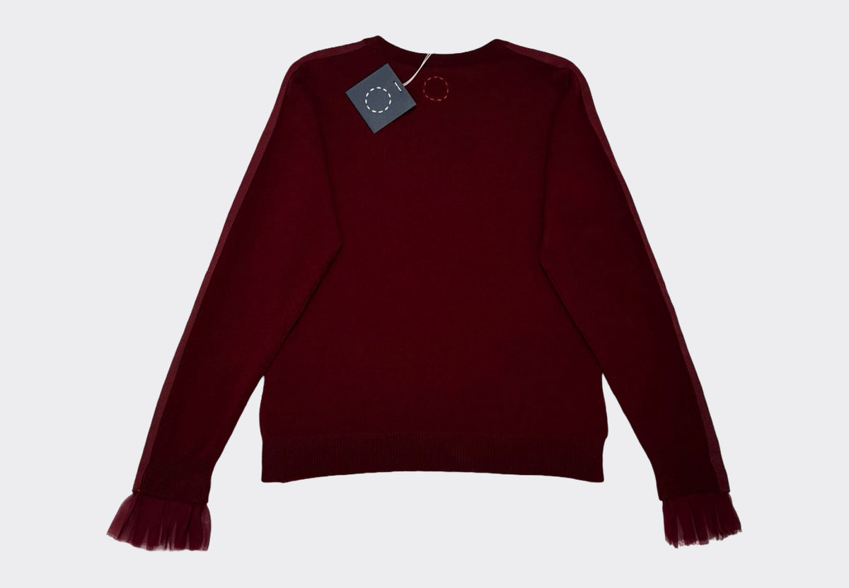SPHERE ONE RUFFLECUFF SWEATER DRAMA/RUBY