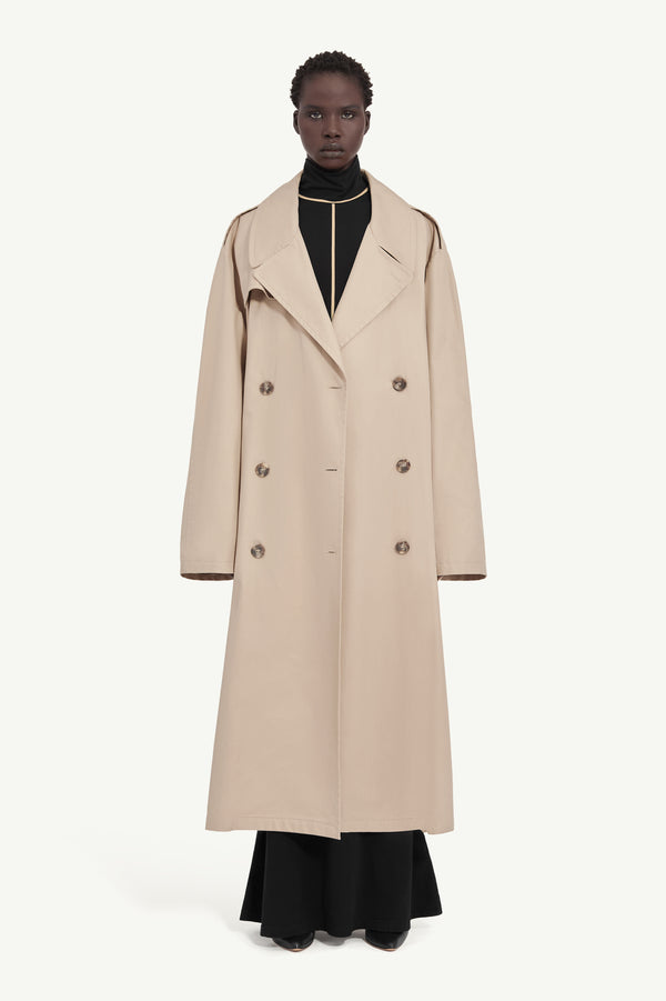 MM6 DOUBLE BREASTED TRENCH COAT