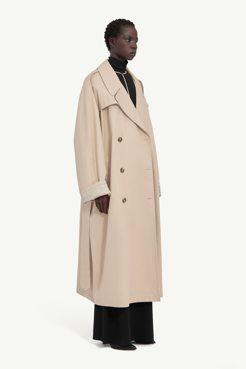 MM6 DOUBLE BREASTED TRENCH COAT