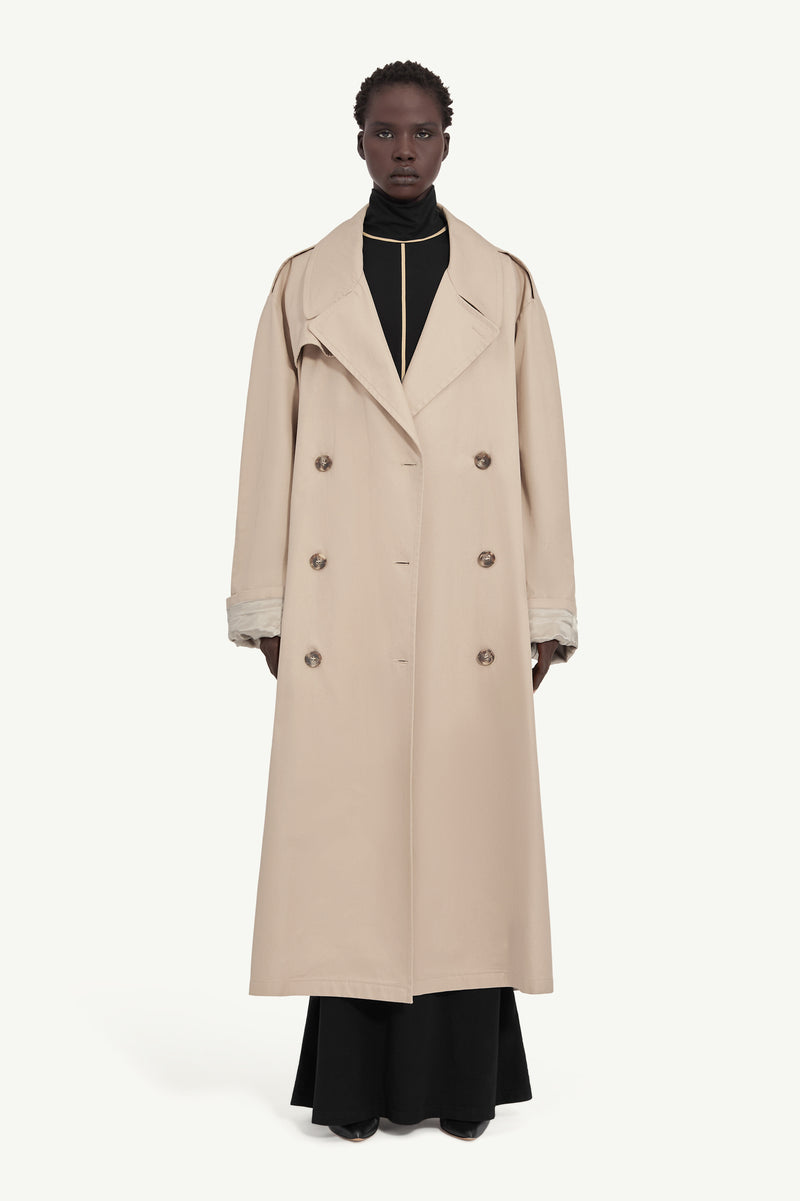 MM6 DOUBLE BREASTED TRENCH COAT