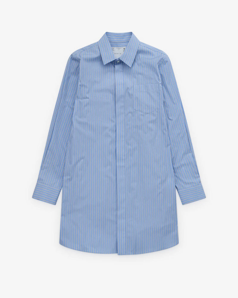 SACAI POPLIN STRIPE DRESS