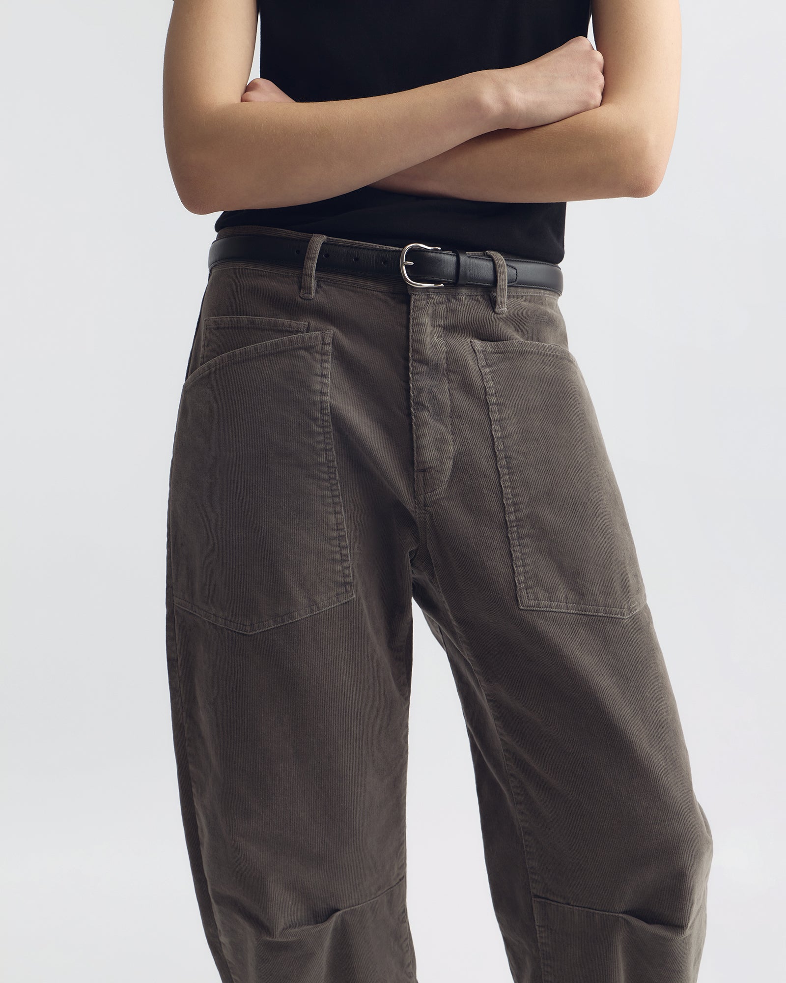NILI LOTAN SHON CORDUROY SAGE GREY
