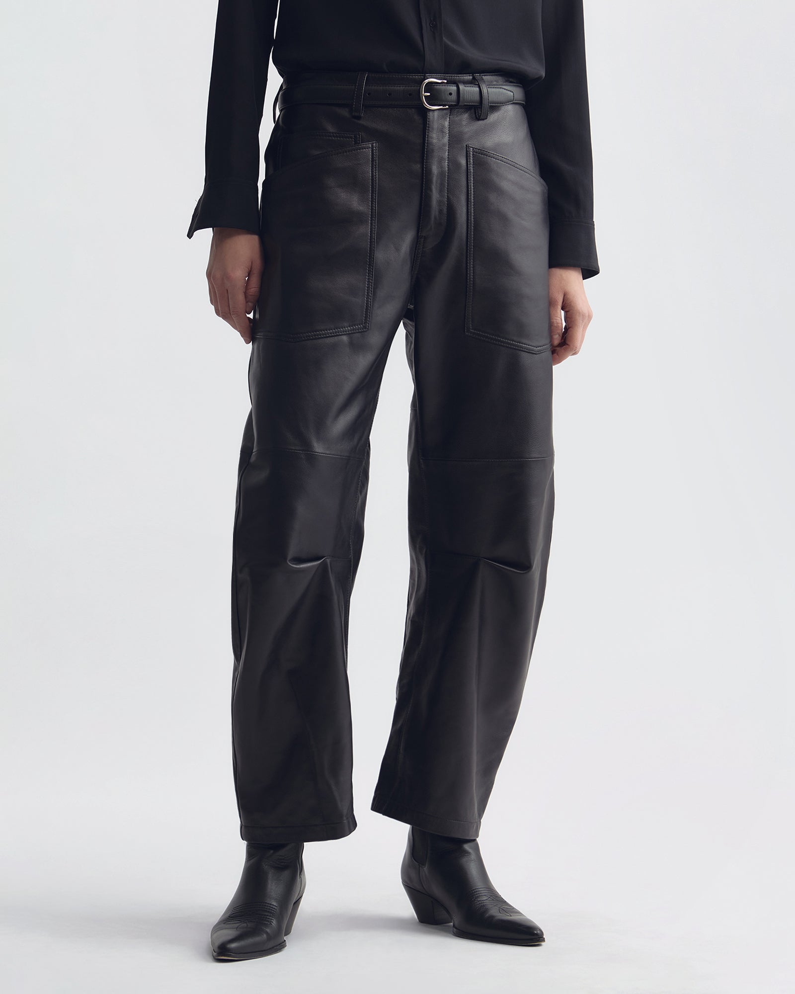 NILI LOTAN SHON LEATHER TROUSERS