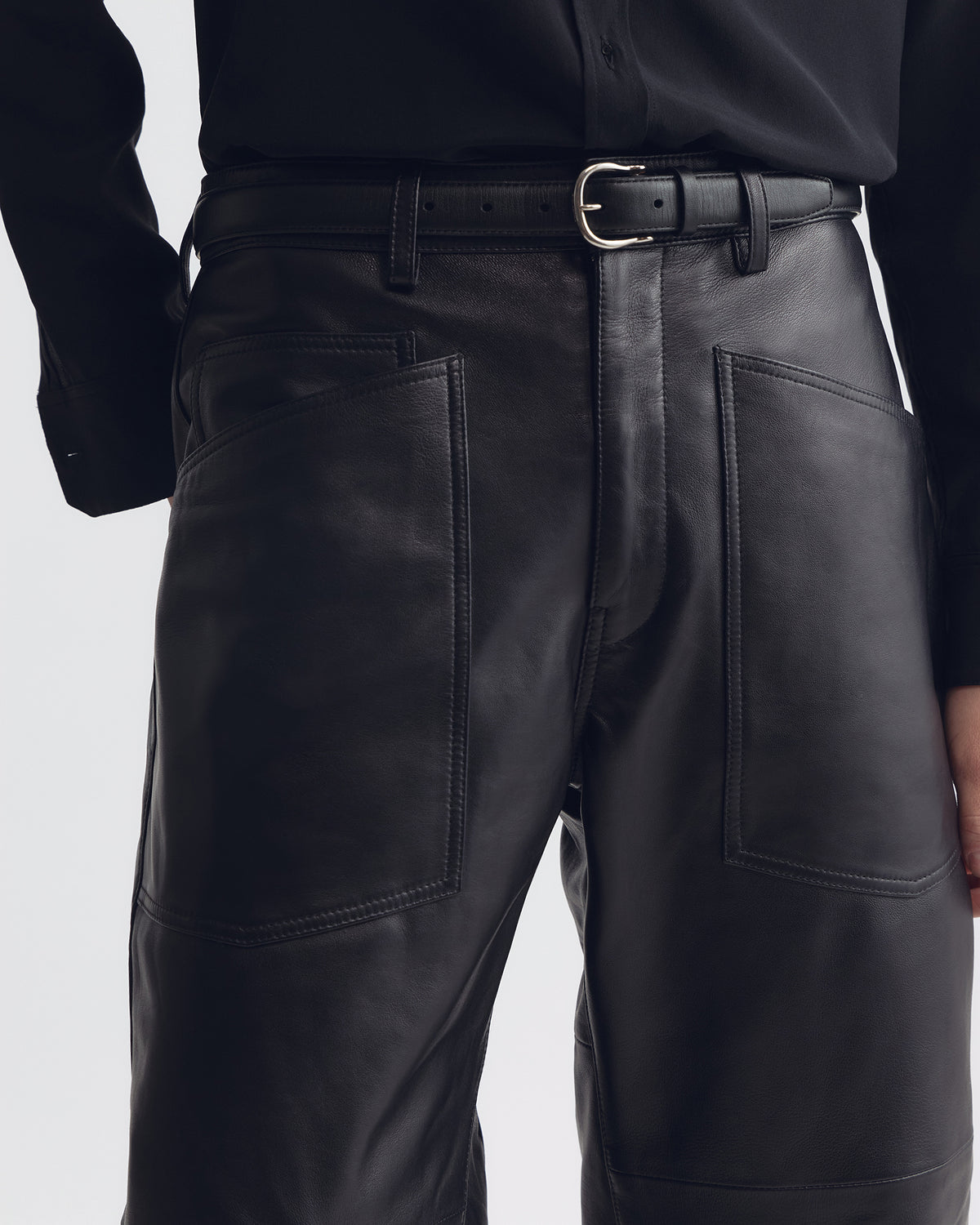 NILI LOTAN SHON LEATHER TROUSERS