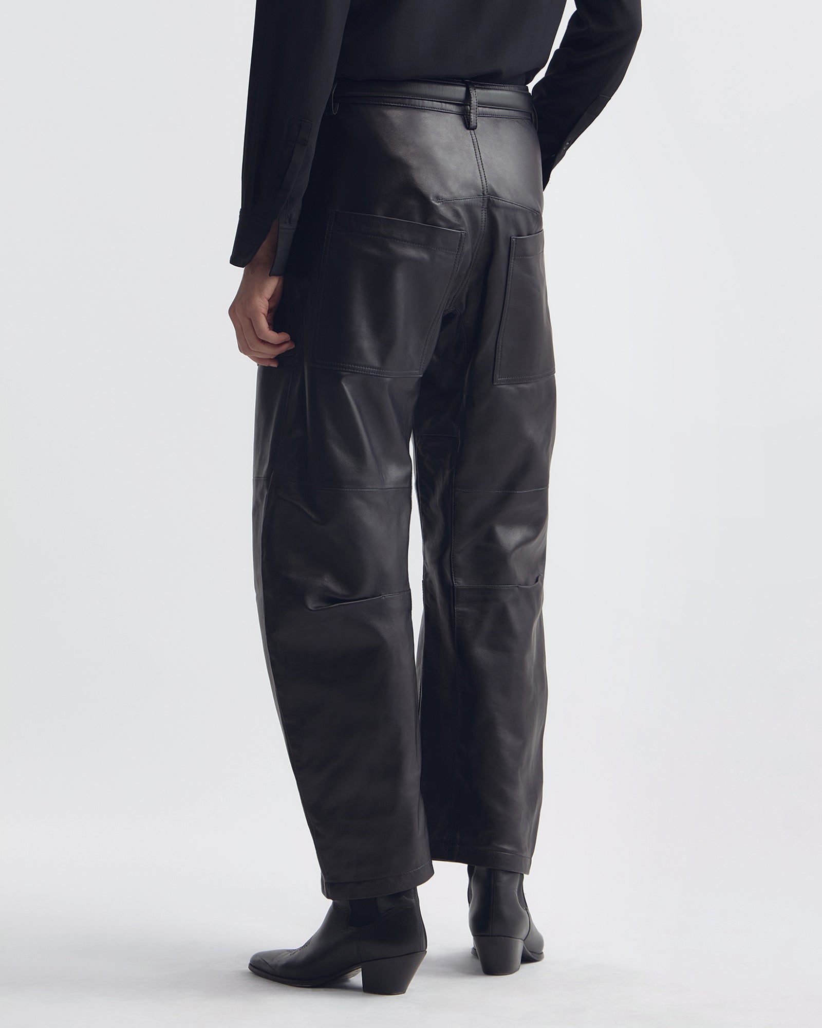 NILI LOTAN SHON LEATHER TROUSERS