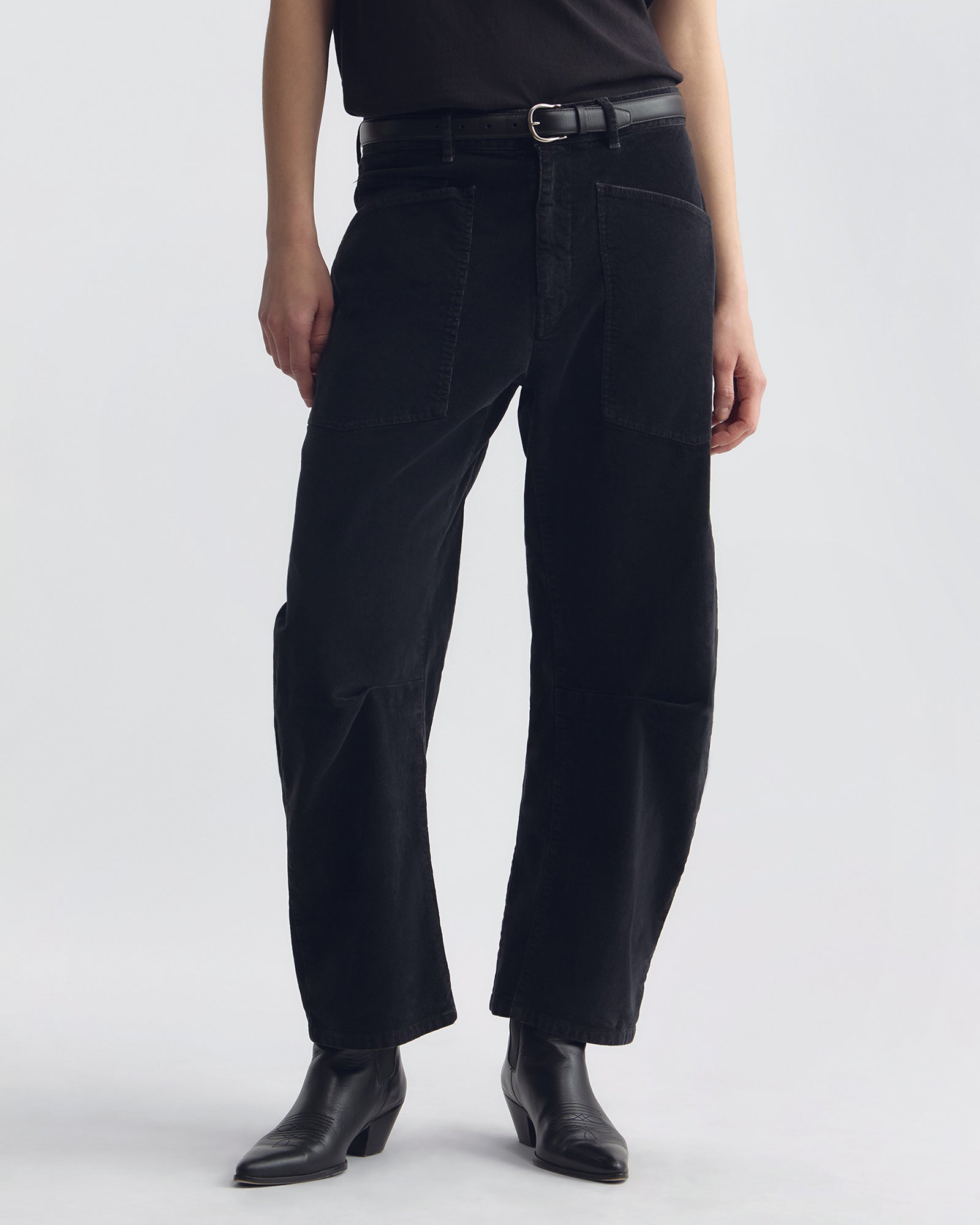 NILI LOTAN SHON CORDUROY DARK CHARCOAL