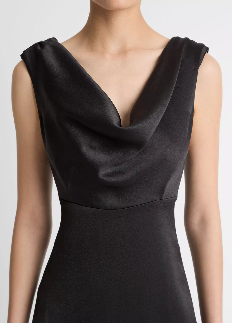 VINCE BLACK COWL DRESS